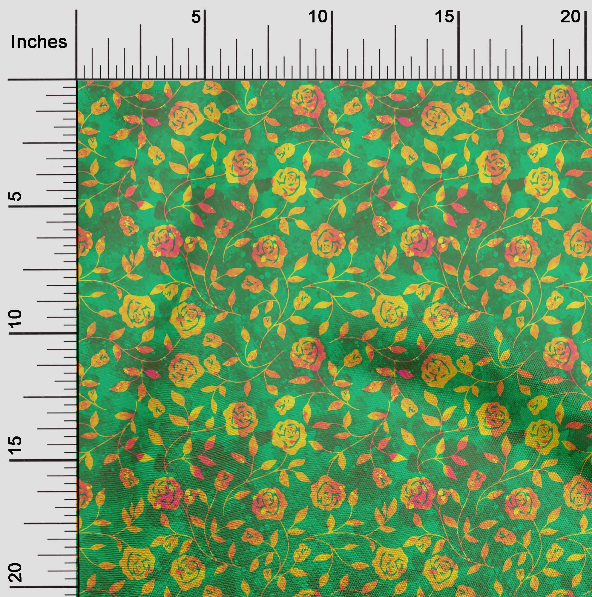 Velvet Green Batik Fabric by the Yard - 58 Inch Wide Printed DIY Sewing Material for Clothing, Dresses & Home Decor | Soft, Durable & Easy to Sew