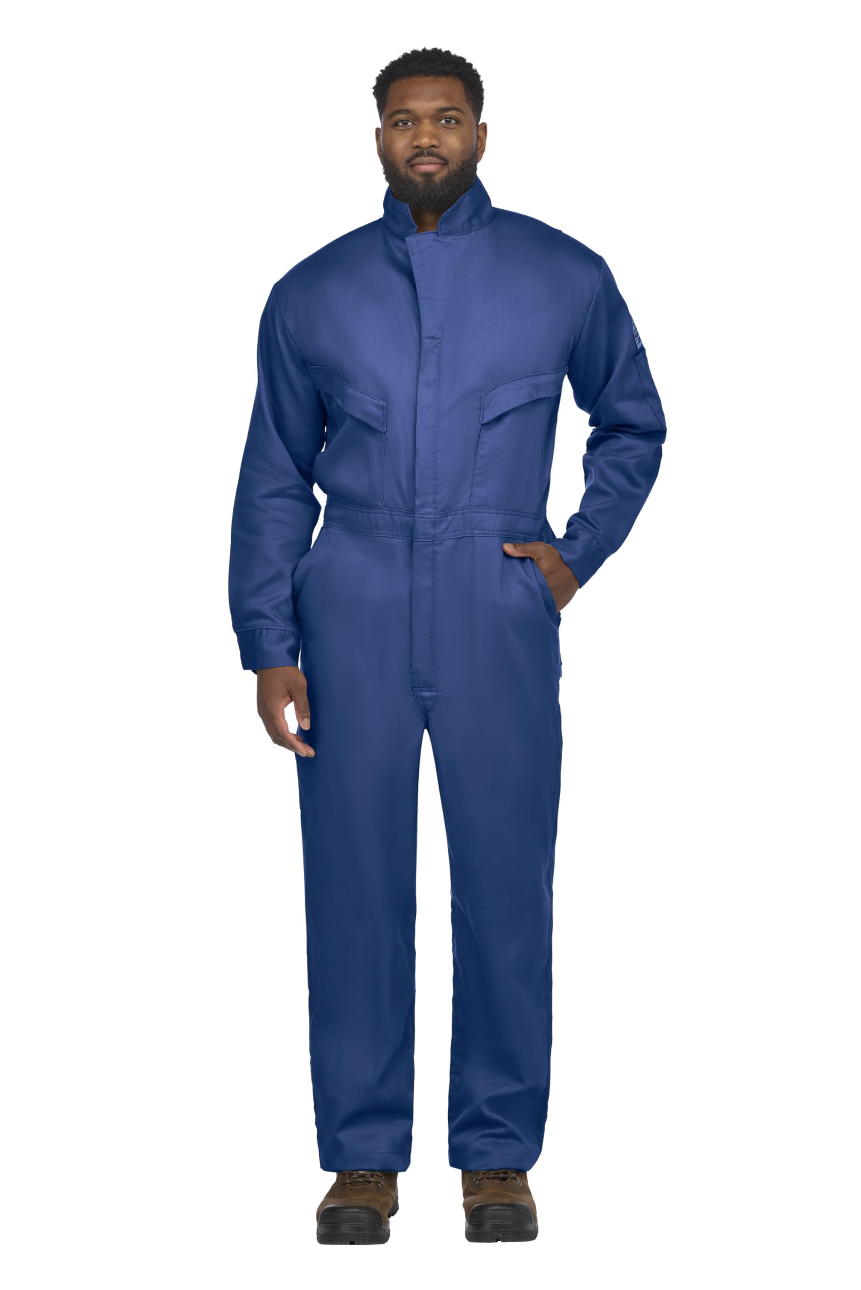 Bulwark FR Men's Flame Resistant Cotton/Nylon Comfortouch Deluxe Coverall - Protective Workwear for Electricians, Welders & Industrial Safety