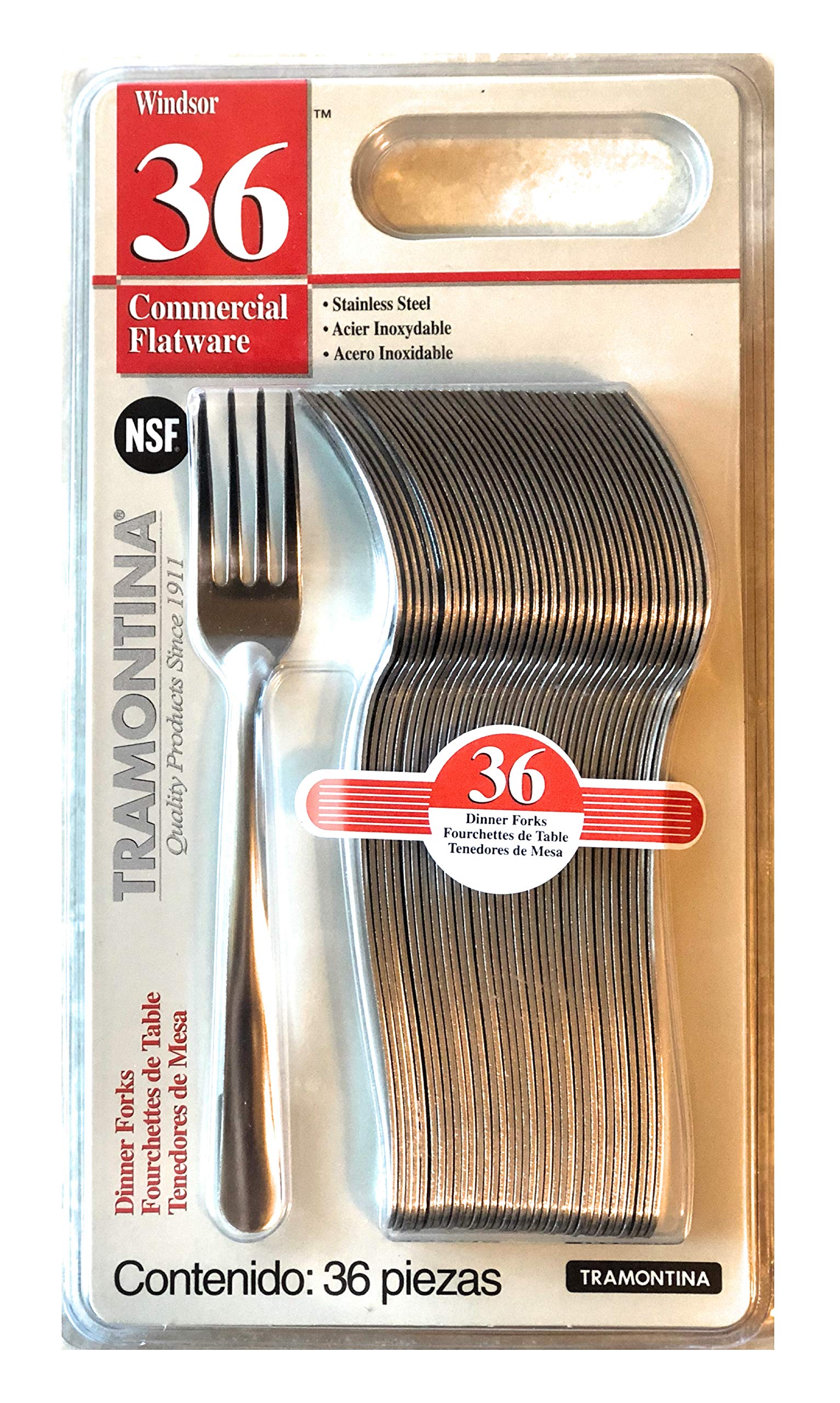 Premium Tramontina Stainless Steel Dinner Forks Set of 36 - 18/10 Rust-Proof Flatware for Restaurants, Catering & Home Dining - Elegant Tableware for Parties, Weddings & Everyday Use