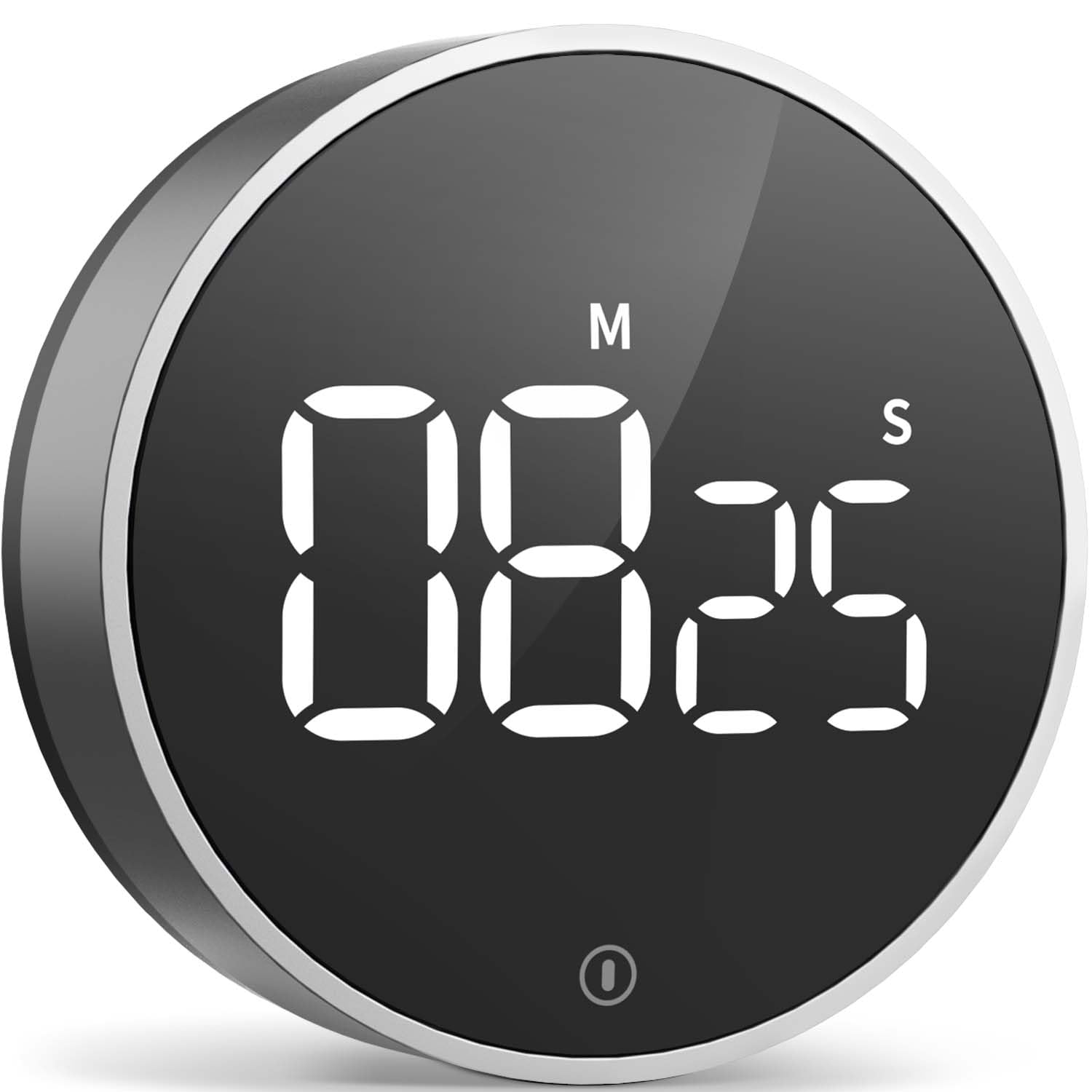 VOCOO Digital Kitchen Timer - Magnetic Countdown & Countup Timer with Large LED Display, Adjustable Volume - Perfect for Cooking, Baking, Kids & Seniors (Space Grey) | Ideal for Kitchen, Classroom & Home Use