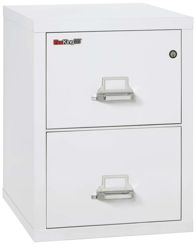 FireKing 2-Drawer Fireproof File Cabinet - Letter Size 25D - Secure Document Storage for Office & Home Use