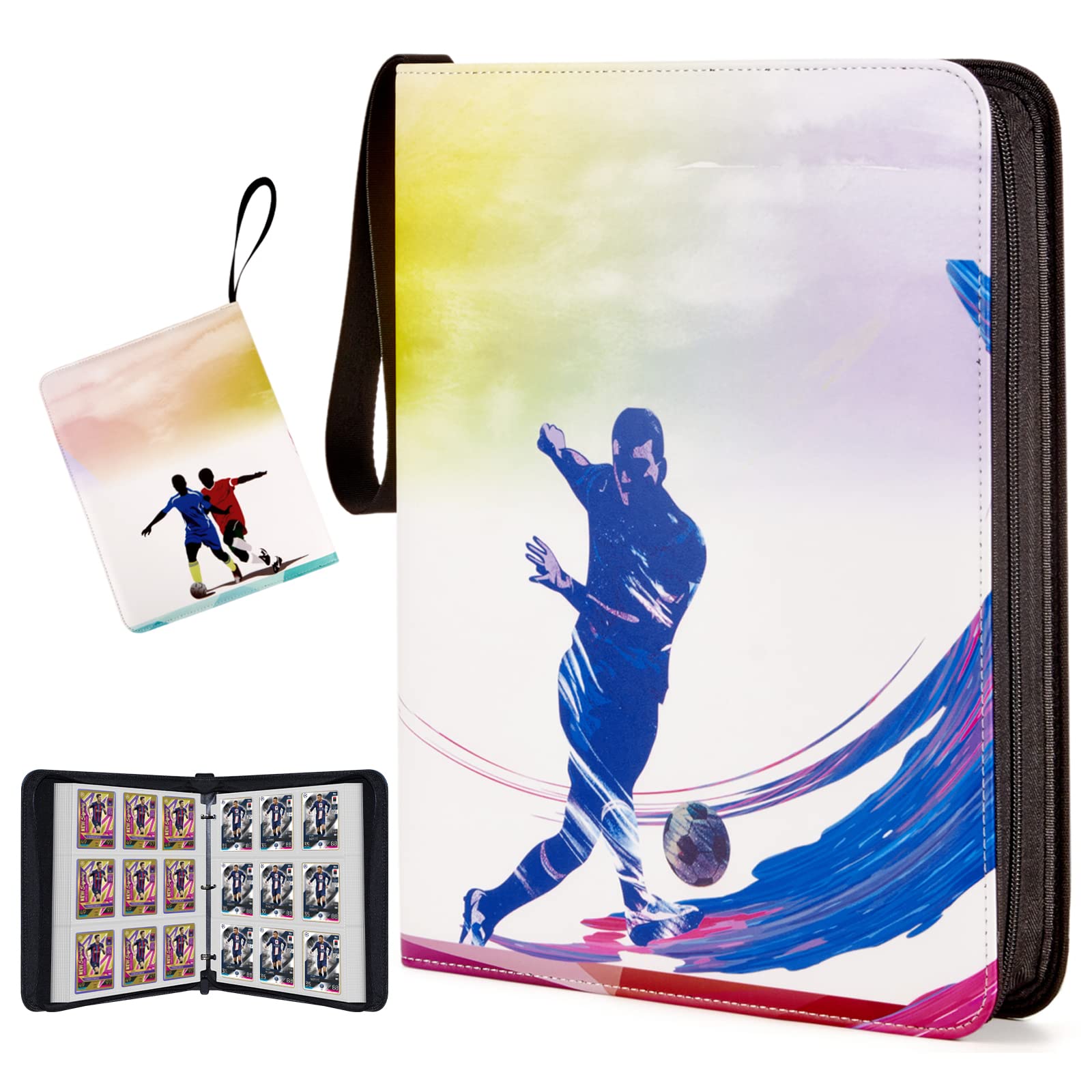 Reelanx 9-Pocket Soccer Trading Card Binder Album - 720 Pocket Storage Display Case with Protective Sleeves for Soccer Card Collectors | Perfect for Organizing, Storing & Showcasing Your Valuable Soccer Card Collection at Home, Games & Tournaments
