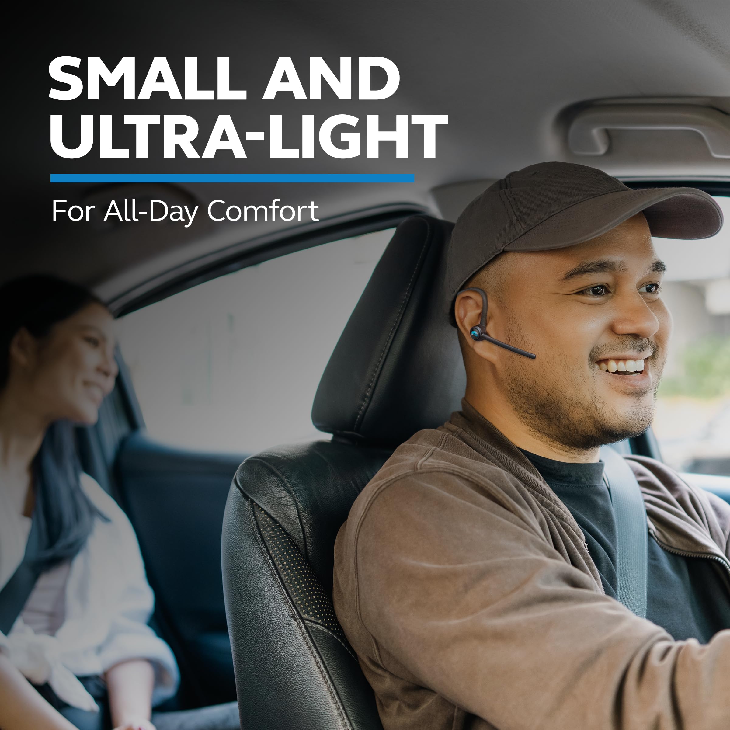 BlueParrott M300-XT SE Mono Bluetooth Wireless Headset with 80% Noise Cancellation - IP54 Water & Dust Resistant, 14-Hour Talk Time - Ideal for Truckers, Delivery Drivers & Mobile Professionals (Black) | Perfect for Hands-Free Calls in Noisy Work Environments