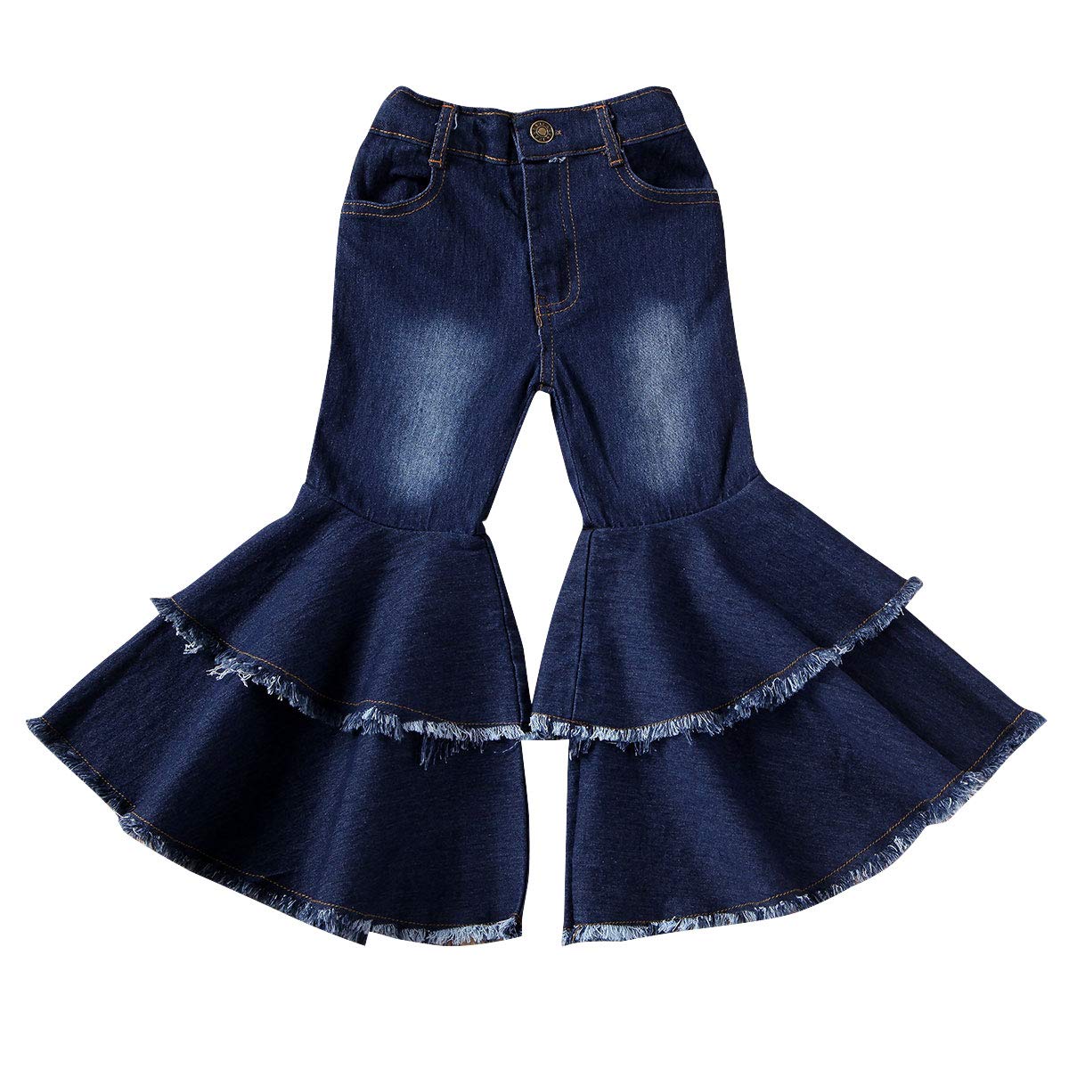 Karuedoo Toddler Girls Bell Bottom Flare Jeans - Stretch Denim Pants for Little Kids | Playdate & Casual Outfit Essential