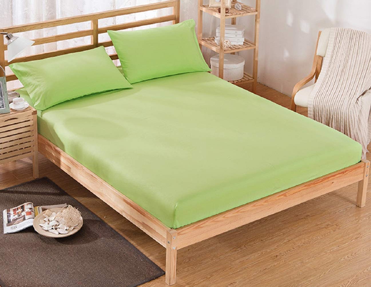 HMQCI Fitted Sheet King Size - 4-Way Stretch Micro-Knit, Snug Fit, Wrinkle Free - Fits Standard & Air Bed Mattresses 8