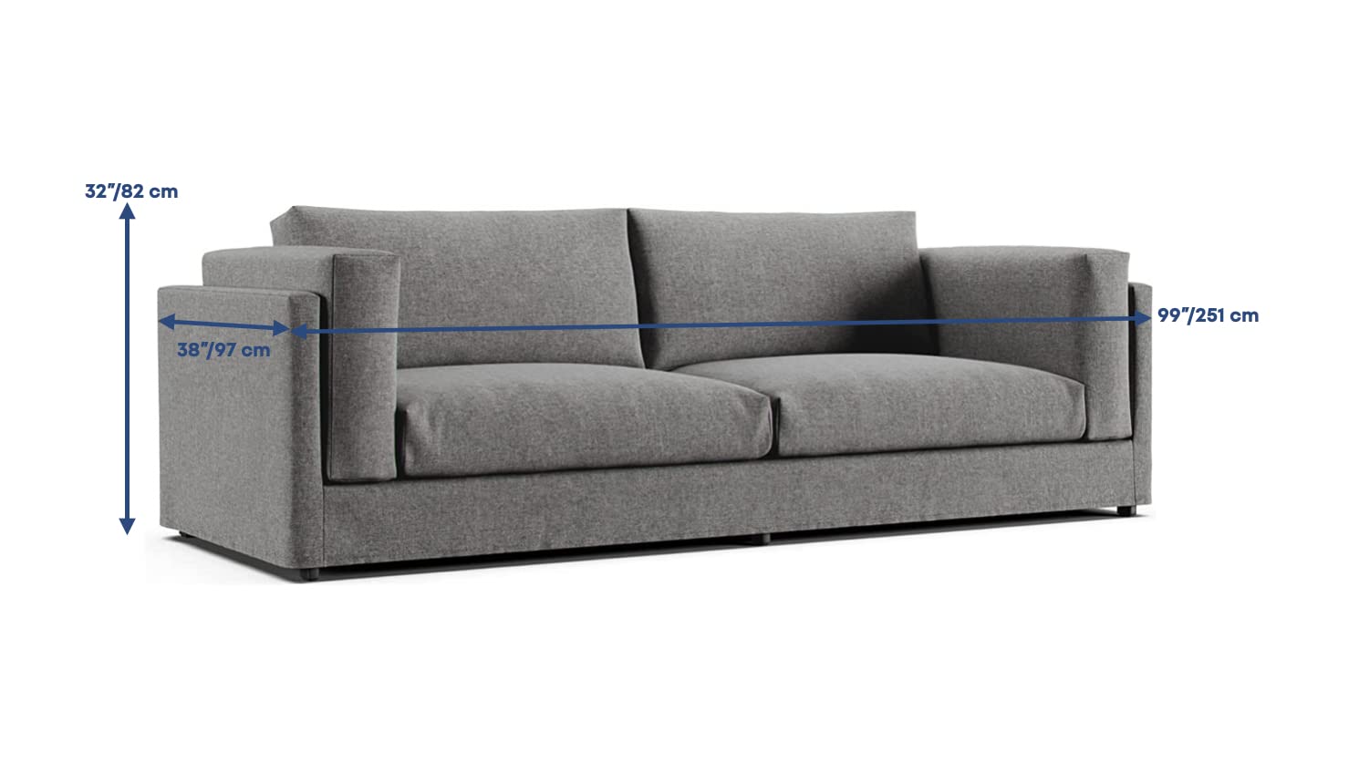 Comfort Works Custom Nockeby Sofa Cover - Premium Replacement Slipcover for IKEA Nockeby 3-Seater Sofa | Perfect for Living Room, Home Decor & Sofa Protection
