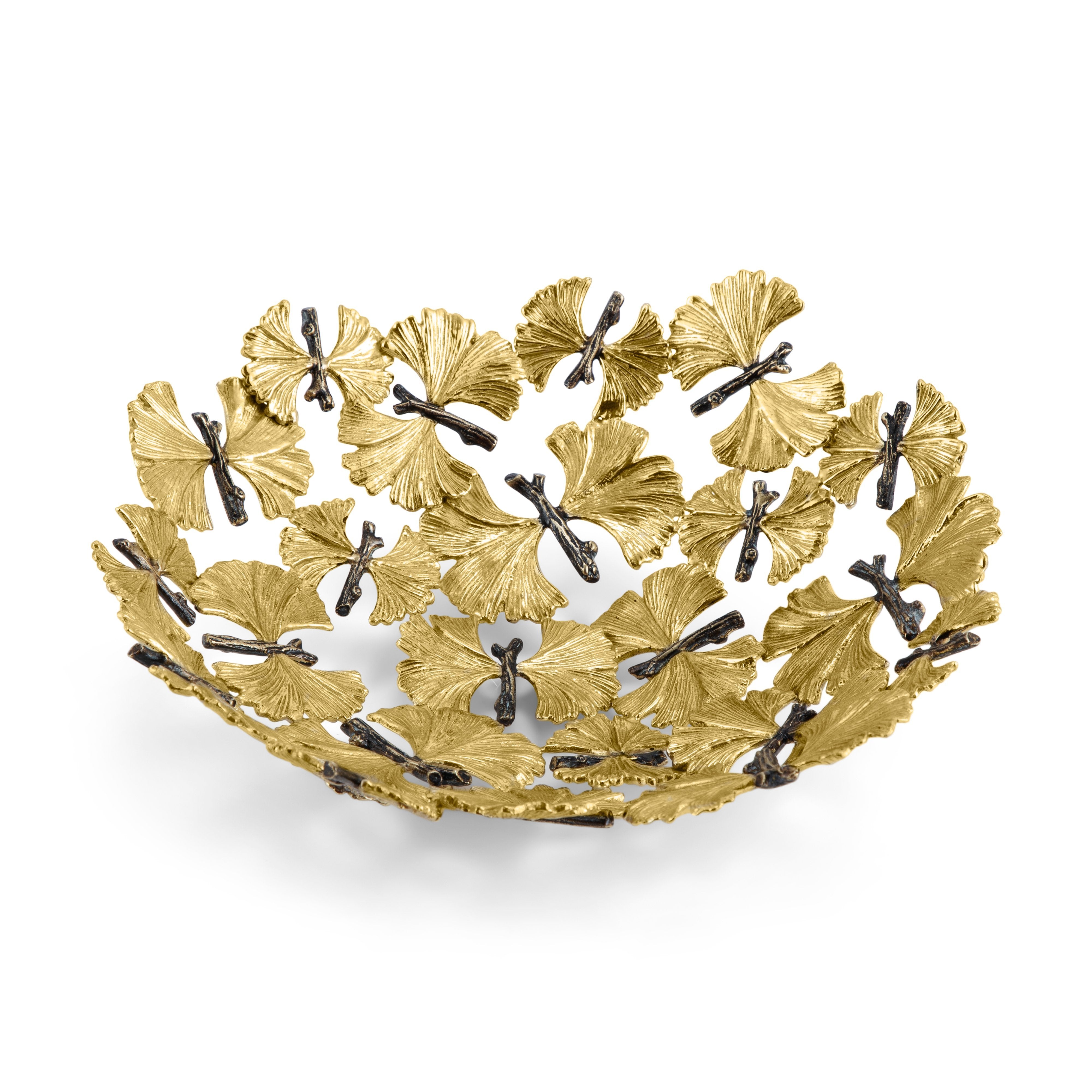 Butterfly Ginkgo Bread Basket - Handwoven Natural Bamboo Bread Storage Basket for Kitchen Countertop | Perfect for Bread, Fruits, and Pastries Display