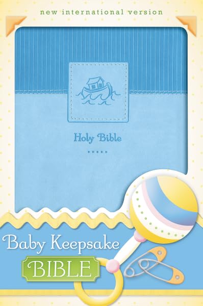 NIV Baby Keepsake Bible - Genuine Leathersoft Cover in Blue | Perfect for Christenings, Baby Dedications & First Birthday Gifts | Inspirational Scripture for Newborns & Toddlers