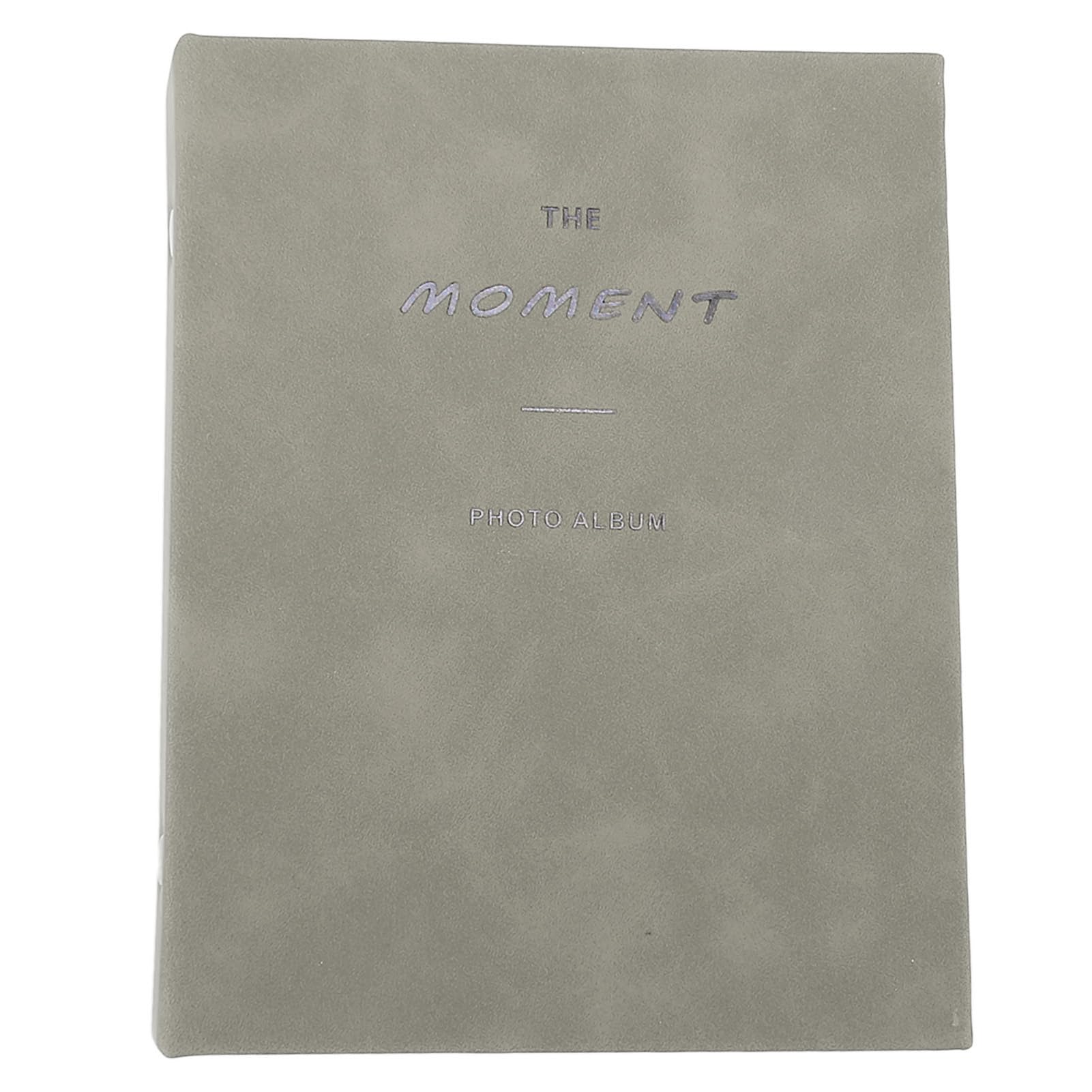 64-Pocket Photo Album - Universal 3in Photo Paper Compatible, Durable Protective Scrapbook for Pictures (Grey) | Perfect for Family Memories, Wedding Photos & Travel Snapshots