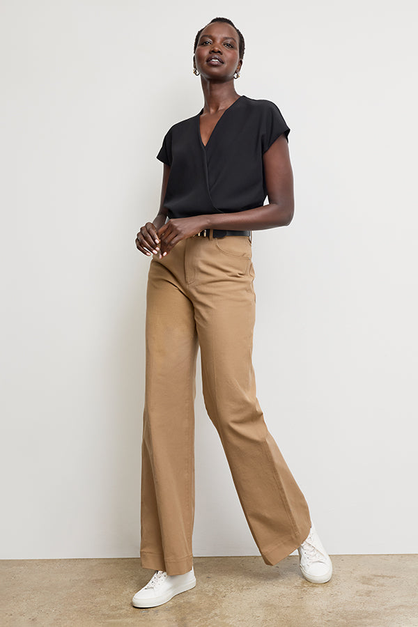 Milo Wide Leg Jeans for Women - Eco-Friendly Stretch Denim Pants with Comfortable Fit - Perfect for Casual Wear, Office, and Travel