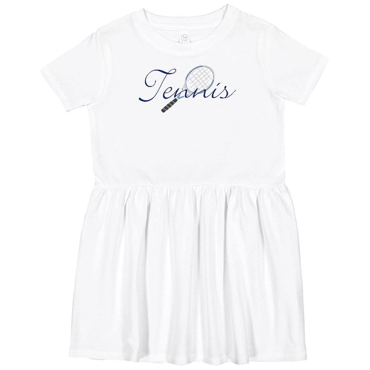 Inktastic Tennis Sports Racquet Toddler Dress - Cute Baby Girl Outfit for Tennis Fans | Perfect for Playdates, Sports Events & Family Photos