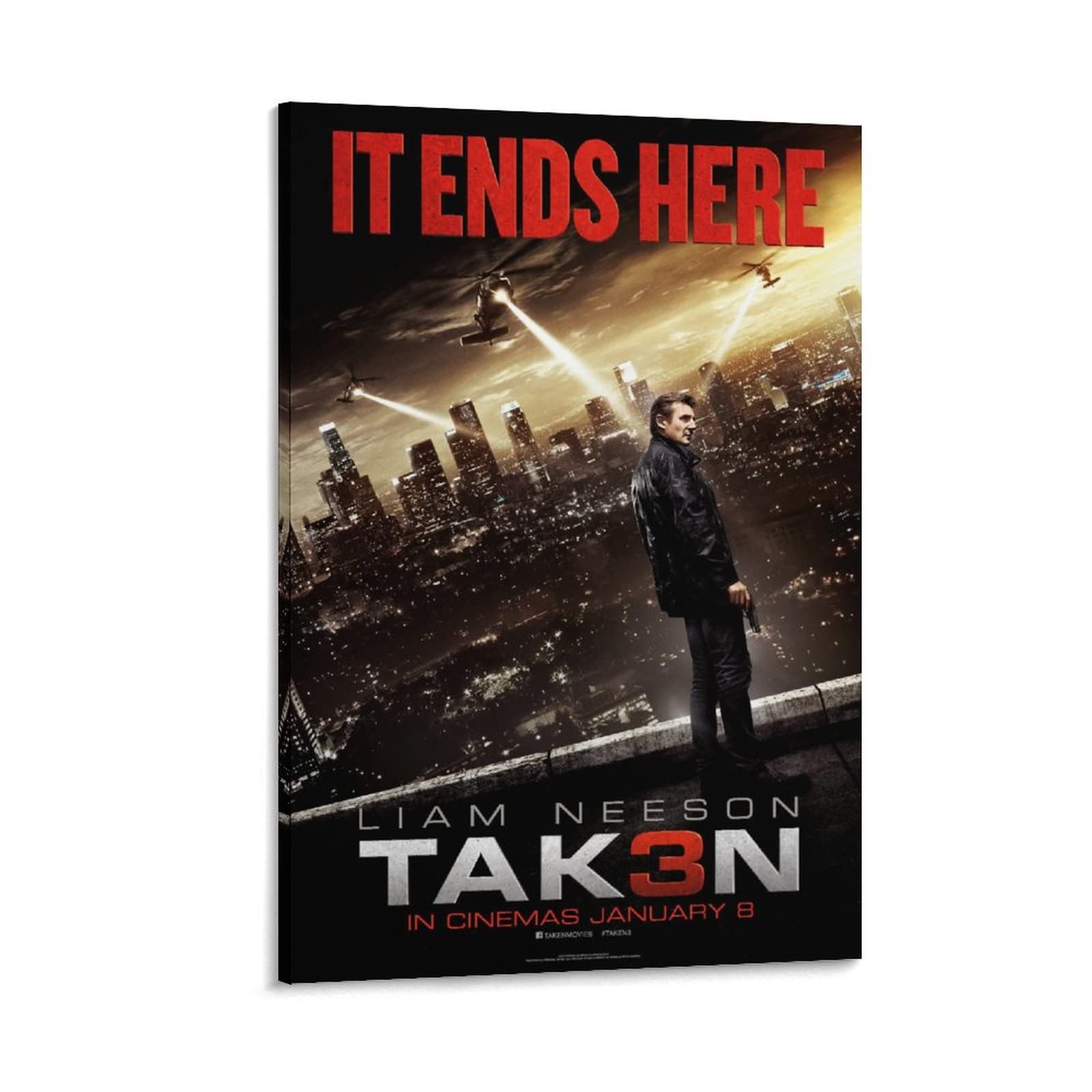 TAK3N Movie Poster Canvas Wall Art - Modern Aesthetic Theater Room Decor, Cool Pop Art Painting for Living Room & Bedroom | Perfect for Home Theater, Man Cave, and Movie Lover Gifts