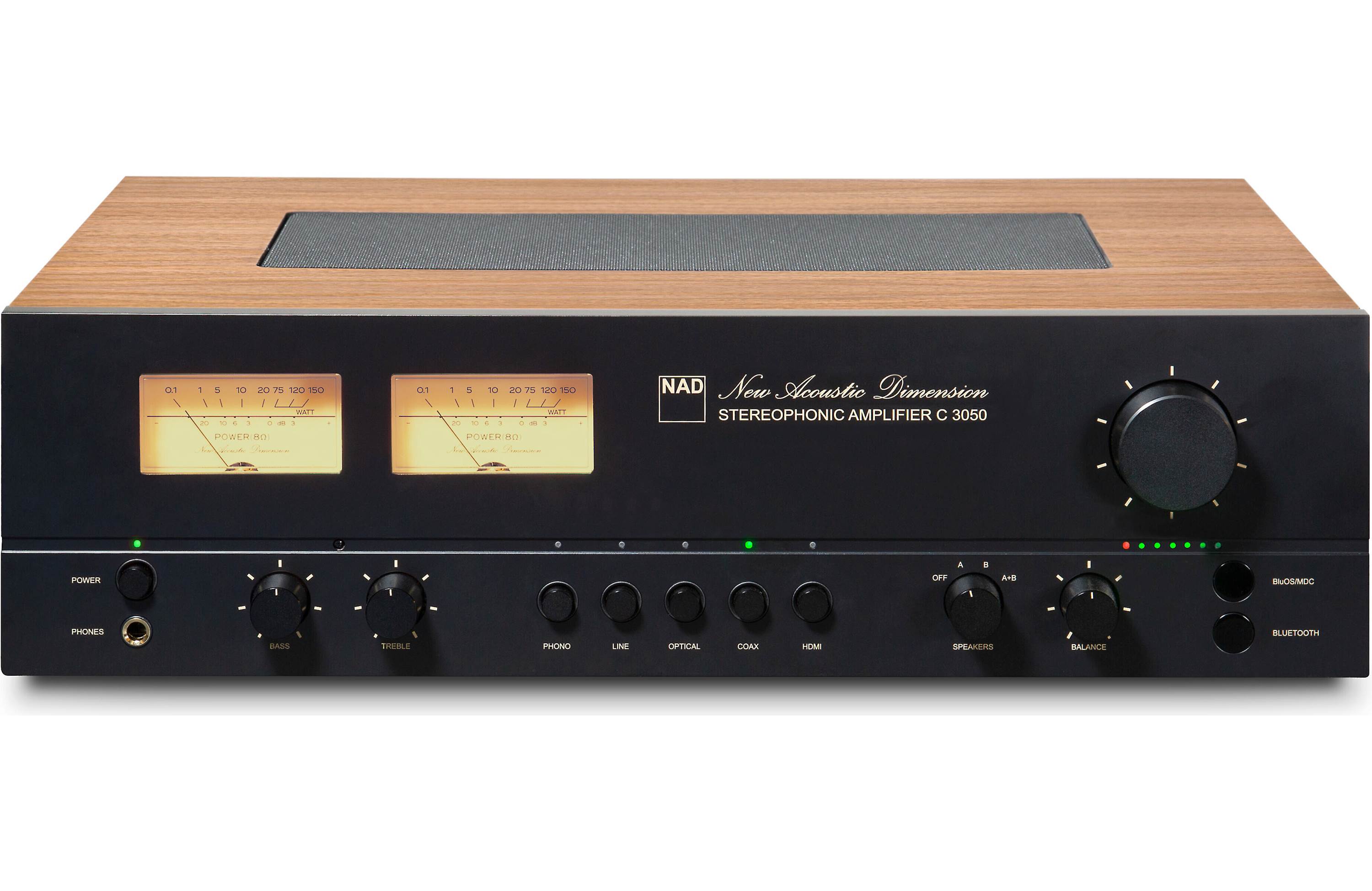 NAD C 3050 Stereo Integrated Amplifier with DAC & Bluetooth - High-Fidelity Audio for Home Theater & Music Listening