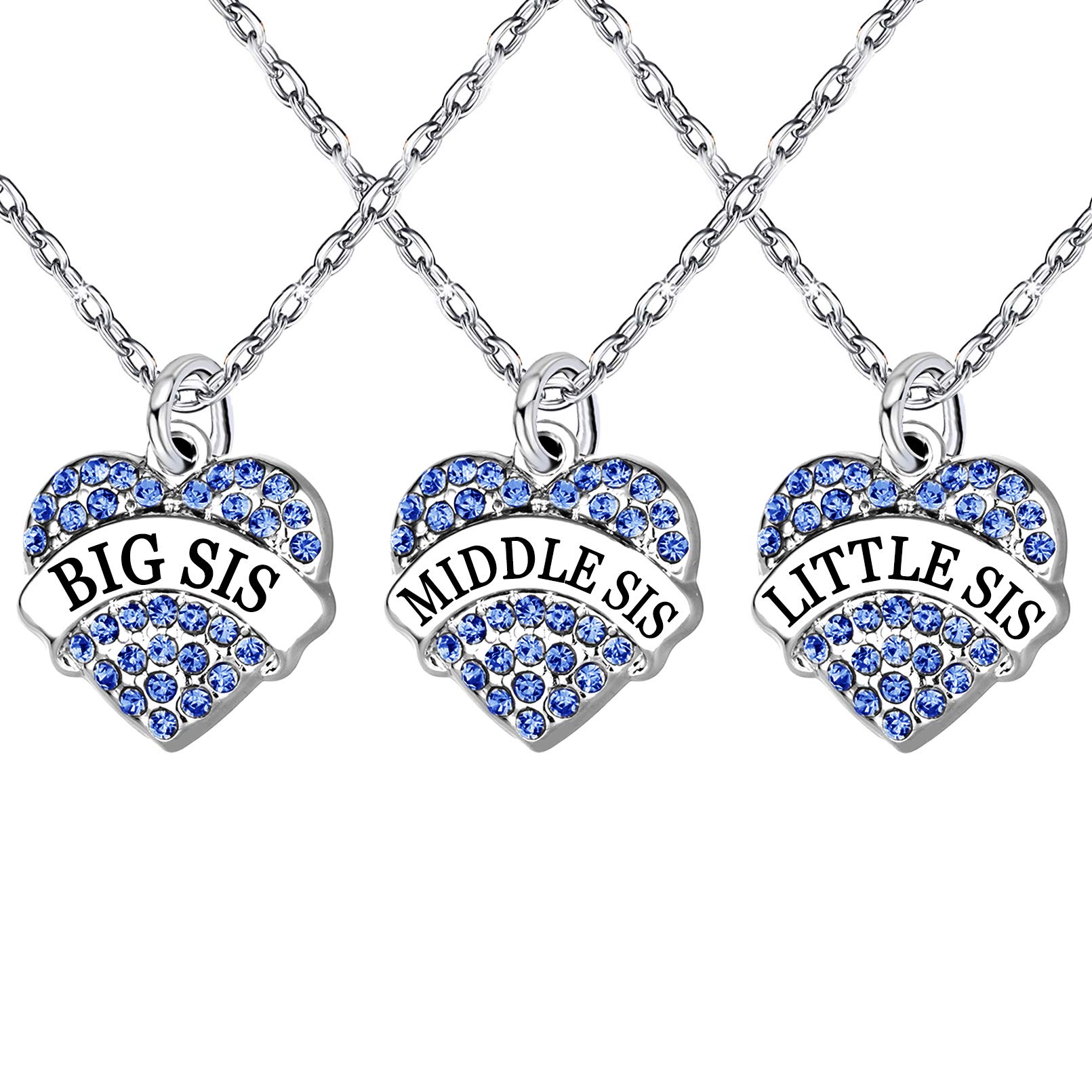 Crystal Sister Necklace Set for Women - 9 Styles & 3 Colors | Perfect Gift for Sisters