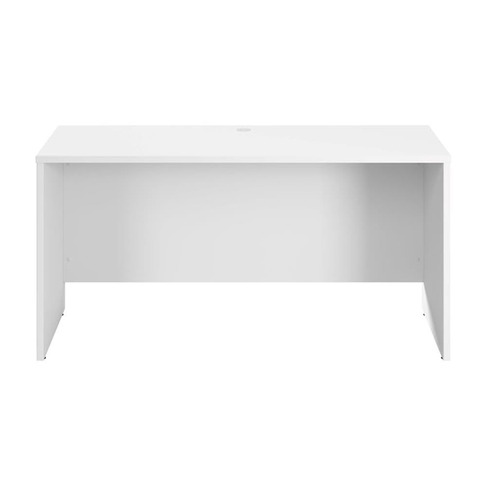 Bush Business Furniture Hampton Heights 60W x 24D White Credenza Desk - Home Office Computer Table for Professional Workspace | Perfect for Small Spaces & Modern Workstations