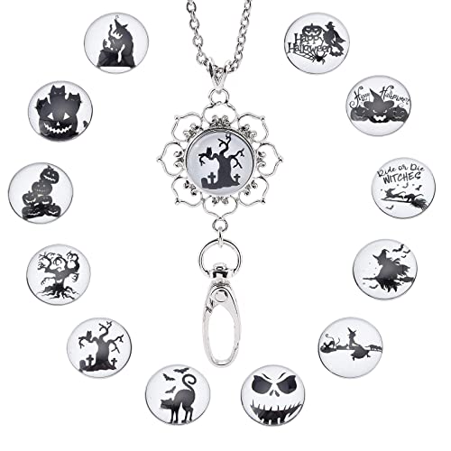 1+12 Gothic Halloween Button Lanyard