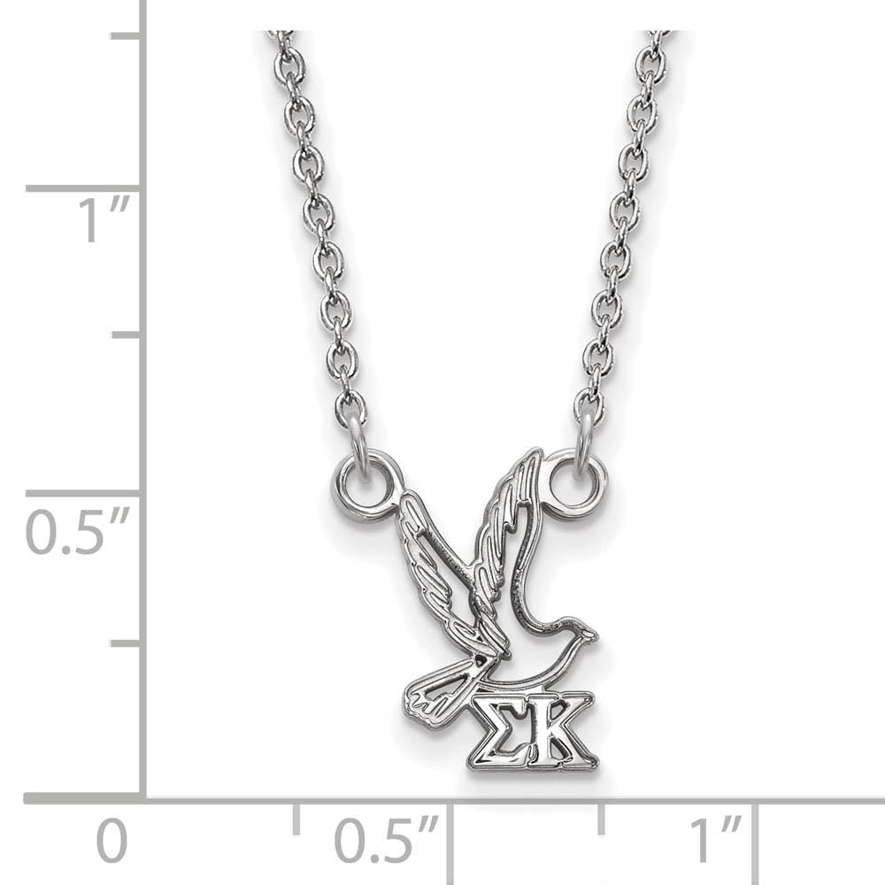 Sigma Kappa Extra Small Pendant with 18 Inch Chain - Sorority Jewelry for Sisters, Formal Events & Greek Life Accessories