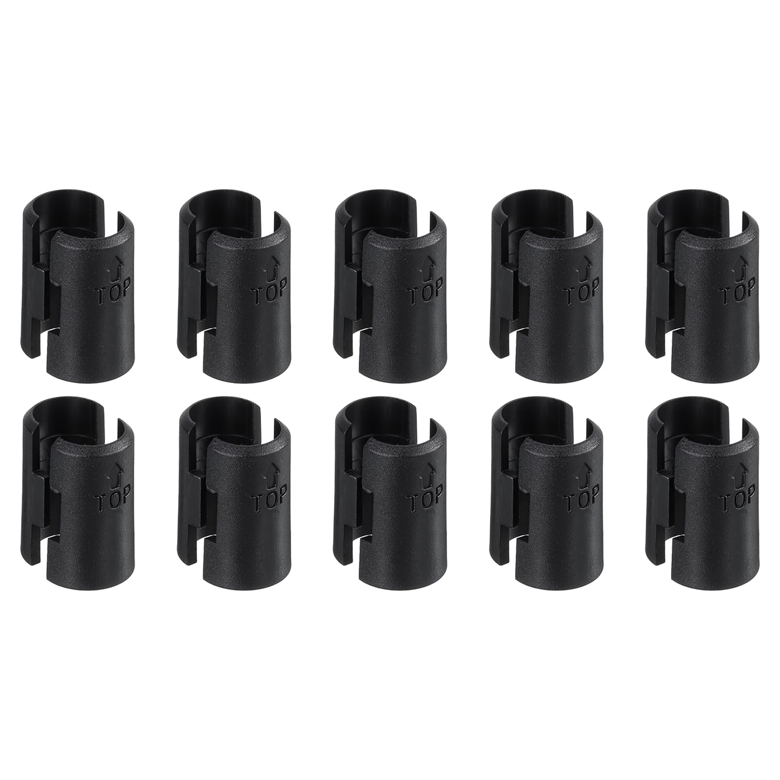 40Pcs Black Plastic Wire Shelving Shelf Lock Clips for 1/2