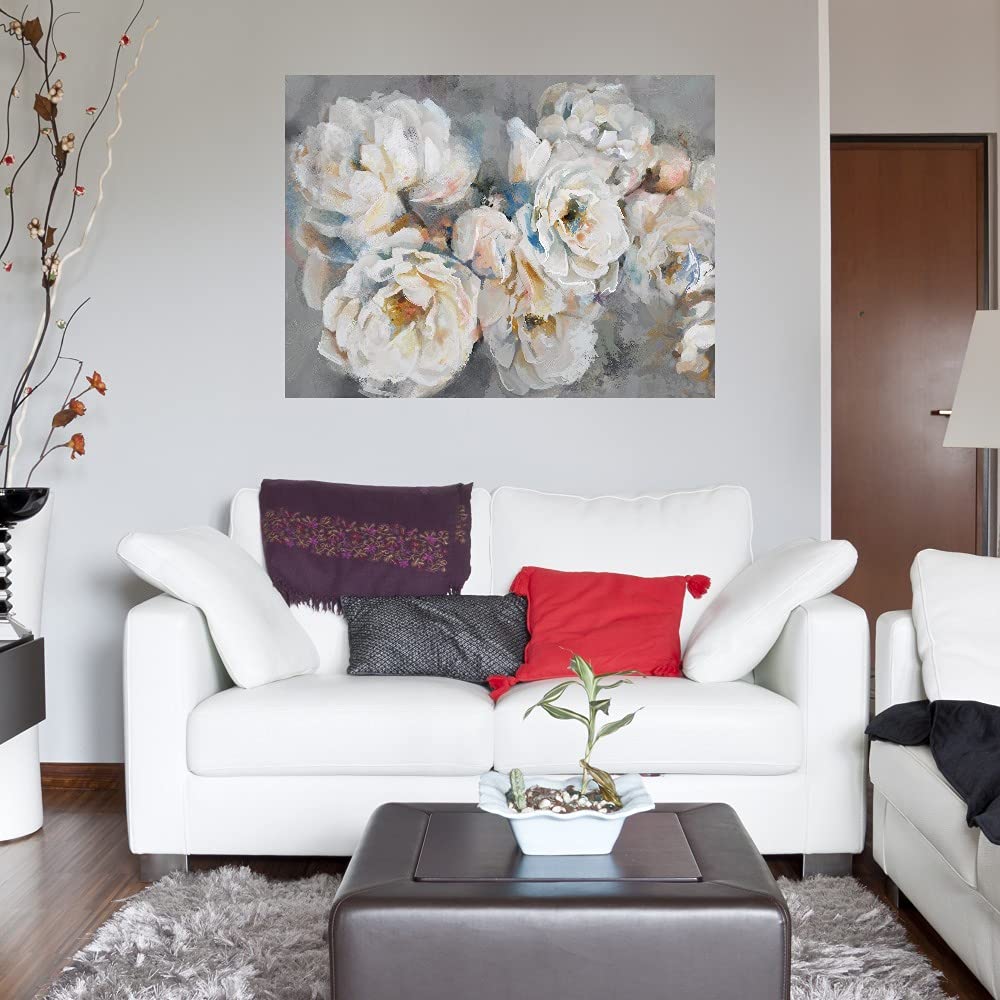 Petal Dance Fine Art Canvas Wall Decor - 56x42 Inch Hand-Painted Floral Painting for Living Room, Bedroom, Office - Ready to Hang Home & Office Wall Art - Perfect for Modern, Boho & Farmhouse Decor Styles