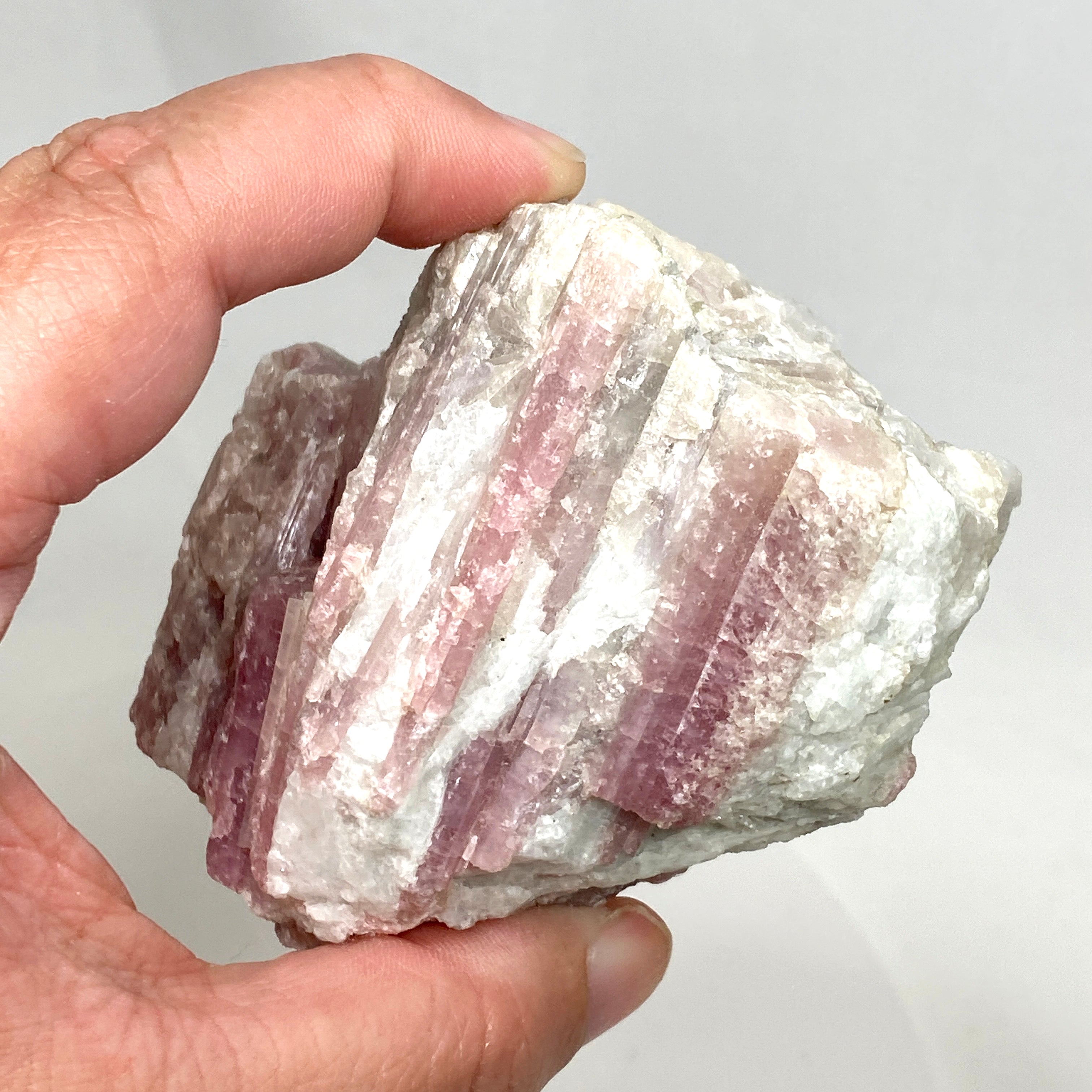 Natural Pink Tourmaline on Quartz Crystal - PTQ 04 Specimen for Mineral Collectors, Healing Crystals & Home Decor | Perfect for Meditation, Reiki & Display Cases