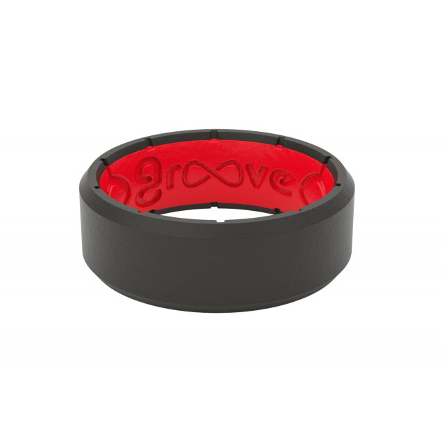 Men's Groove Ring Edge - Stainless Steel Wedding Band for Men, Comfort Fit Edge Design - Perfect for Everyday Wear, Anniversary Gifts & Special Occasions
