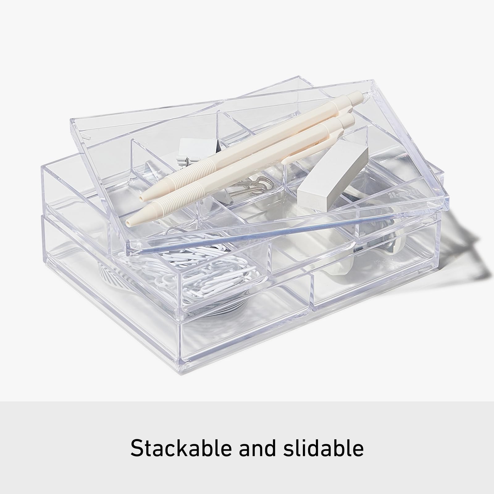Like-it MX-T11 Stackable System Tray Organizer - A6 Size with 6 Dividers (4.53