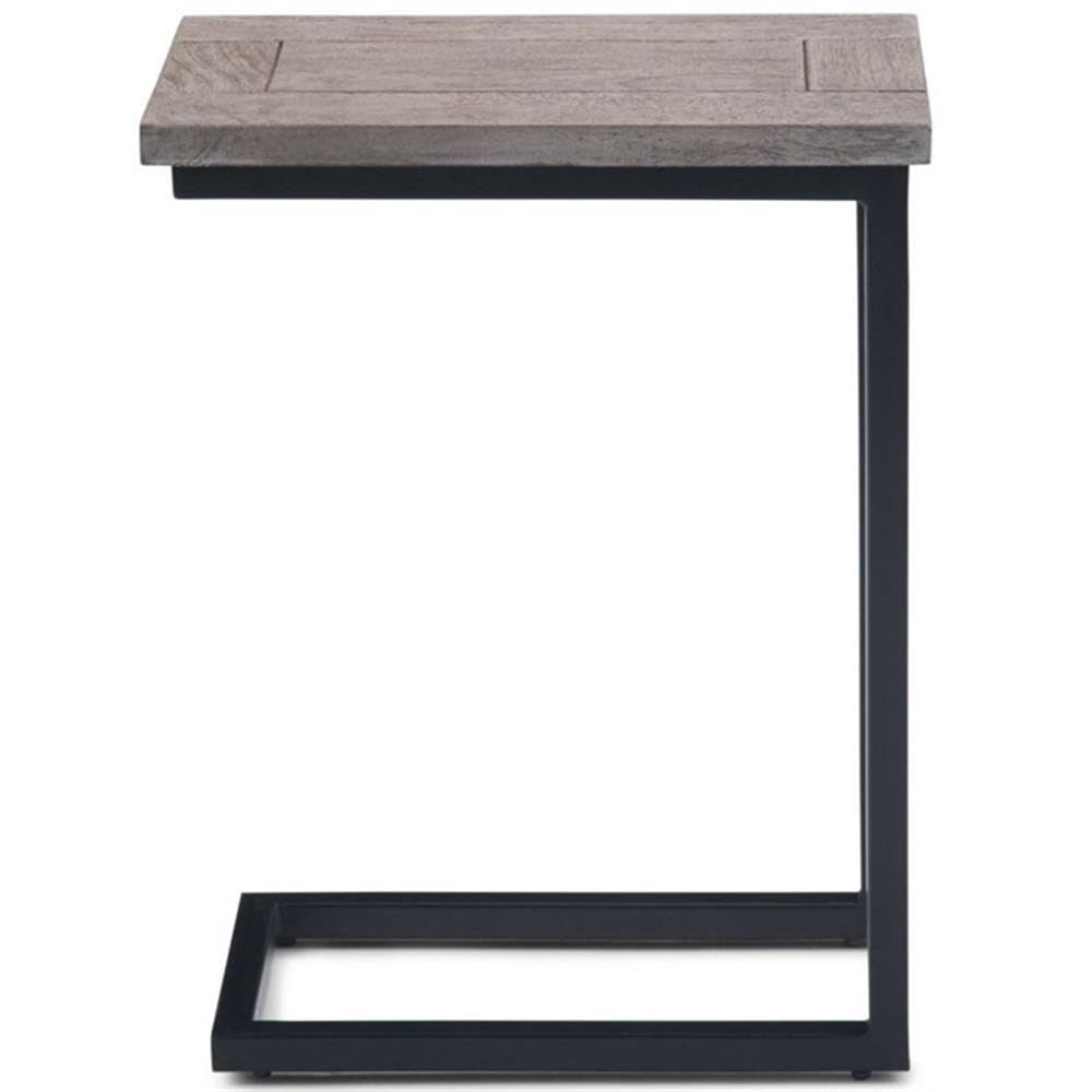 Modern Birch and Black End Table by Trent Home - Stylish Nightstand for Living Room, Bedroom, or Office
