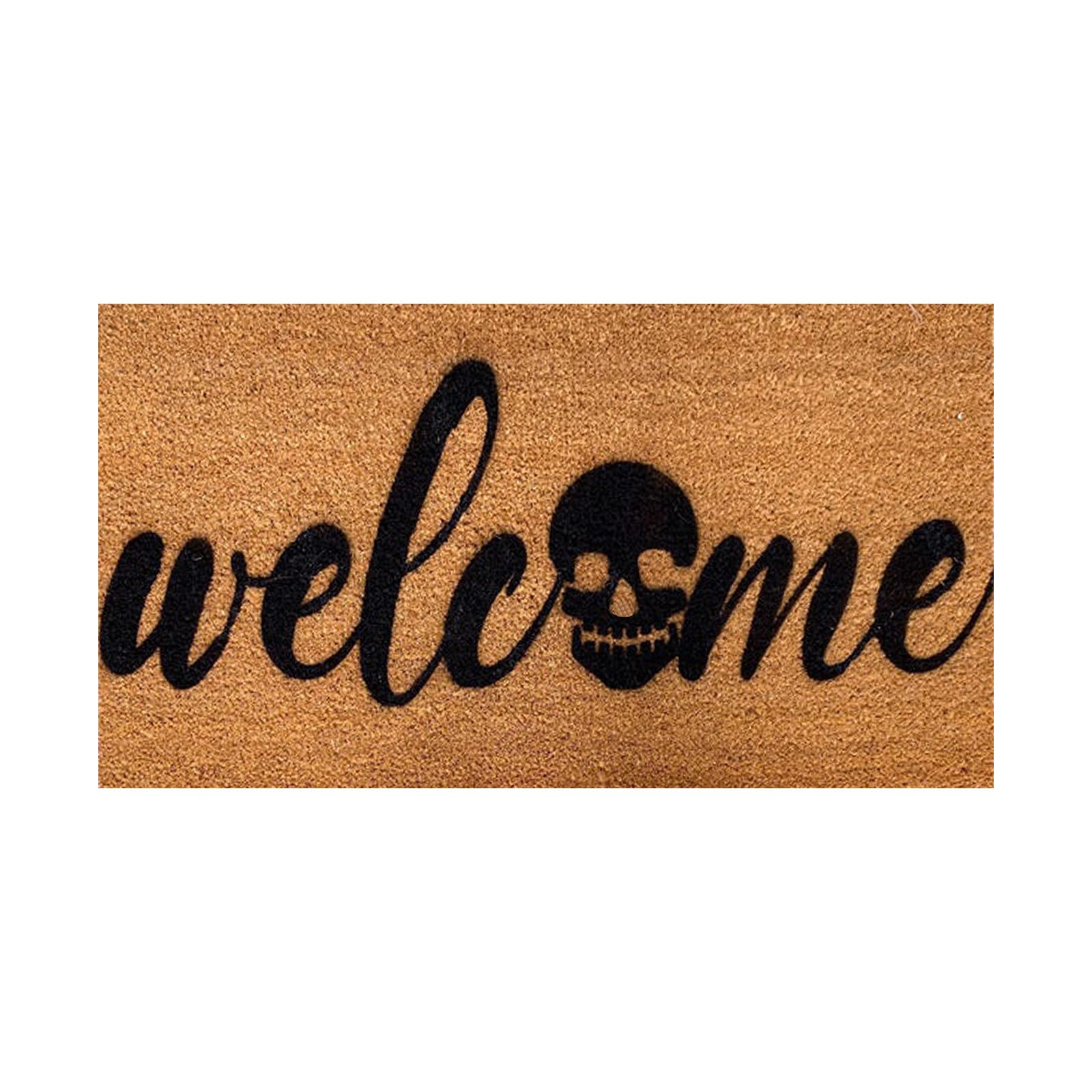 Boddenly Halloween Decorations - Spooky Front Door Mat, Cozy Flannel Blanket for Home Decor, Bathroom & Seasonal Welcome Mat (Grey, One Size) - Perfect for Halloween Parties, Front Porch Decor & Cozy Fall Home Decor