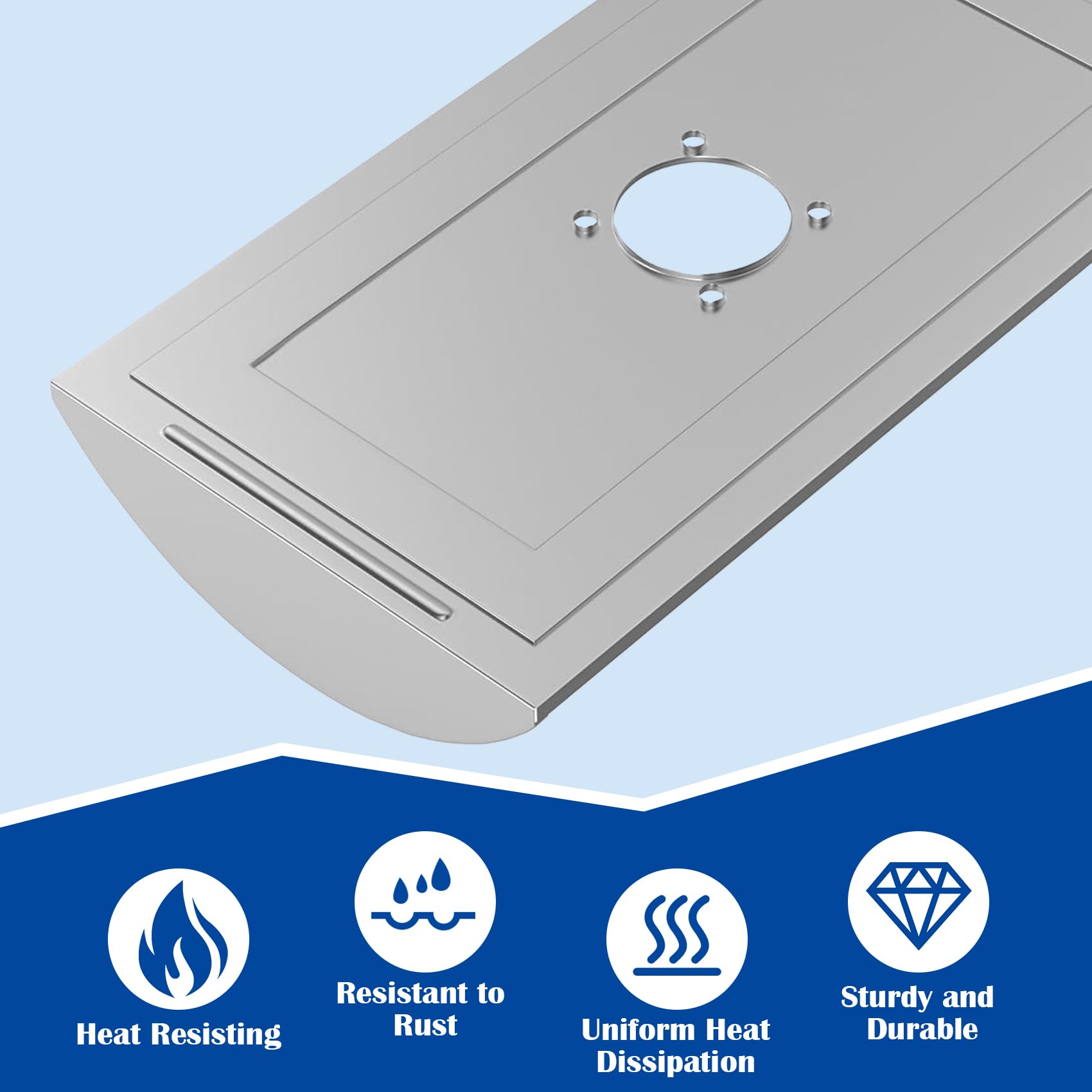 Pit Boss 1000 1100 Series Pellet Smoker Grill Heat Baffle Diffuser Plate Replacement - Heavy Duty Steel Heat Shield Accessories for Austin XL - Perfect for BBQ Smoking, Grilling & Outdoor Cooking