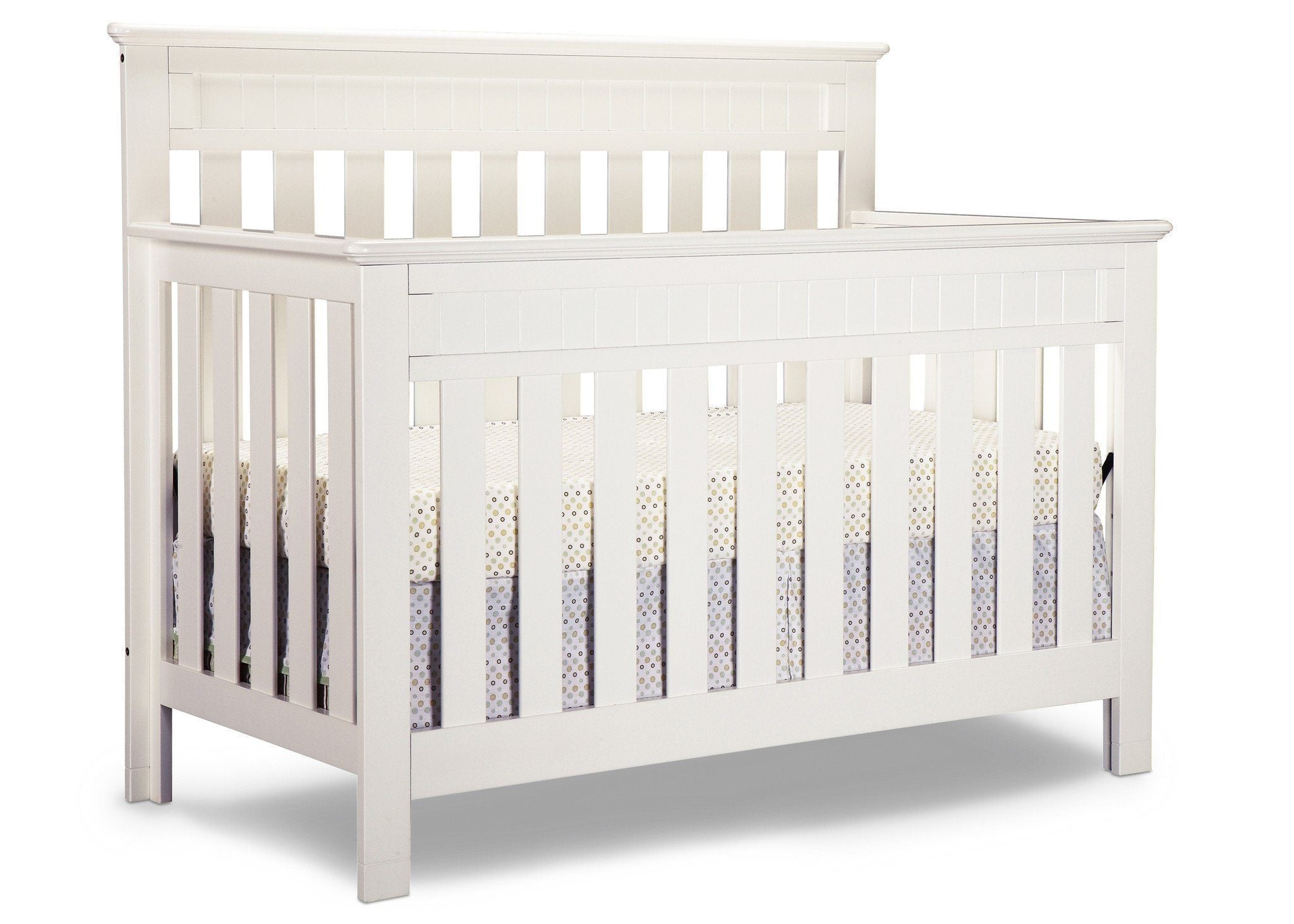 Chalet 4-in-1 Convertible Baby Crib - Toddler Bed, Daybed & Full-Size Bed - Safe & Stylish Nursery Furniture for Boys & Girls - Perfect for Small Spaces & Modern Nurseries