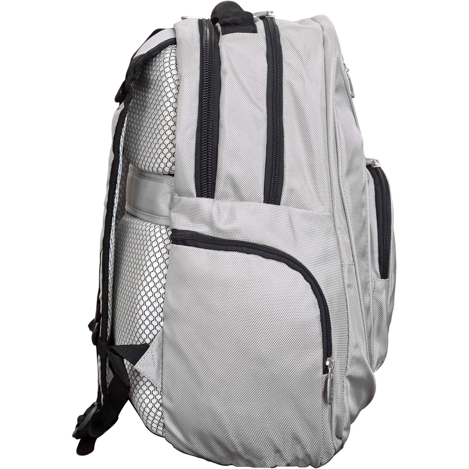 NCAA Deluxe 2-Piece Backpack & Carry-On Luggage Set in Silver - Perfect for College Students, Travel & Sports Fans