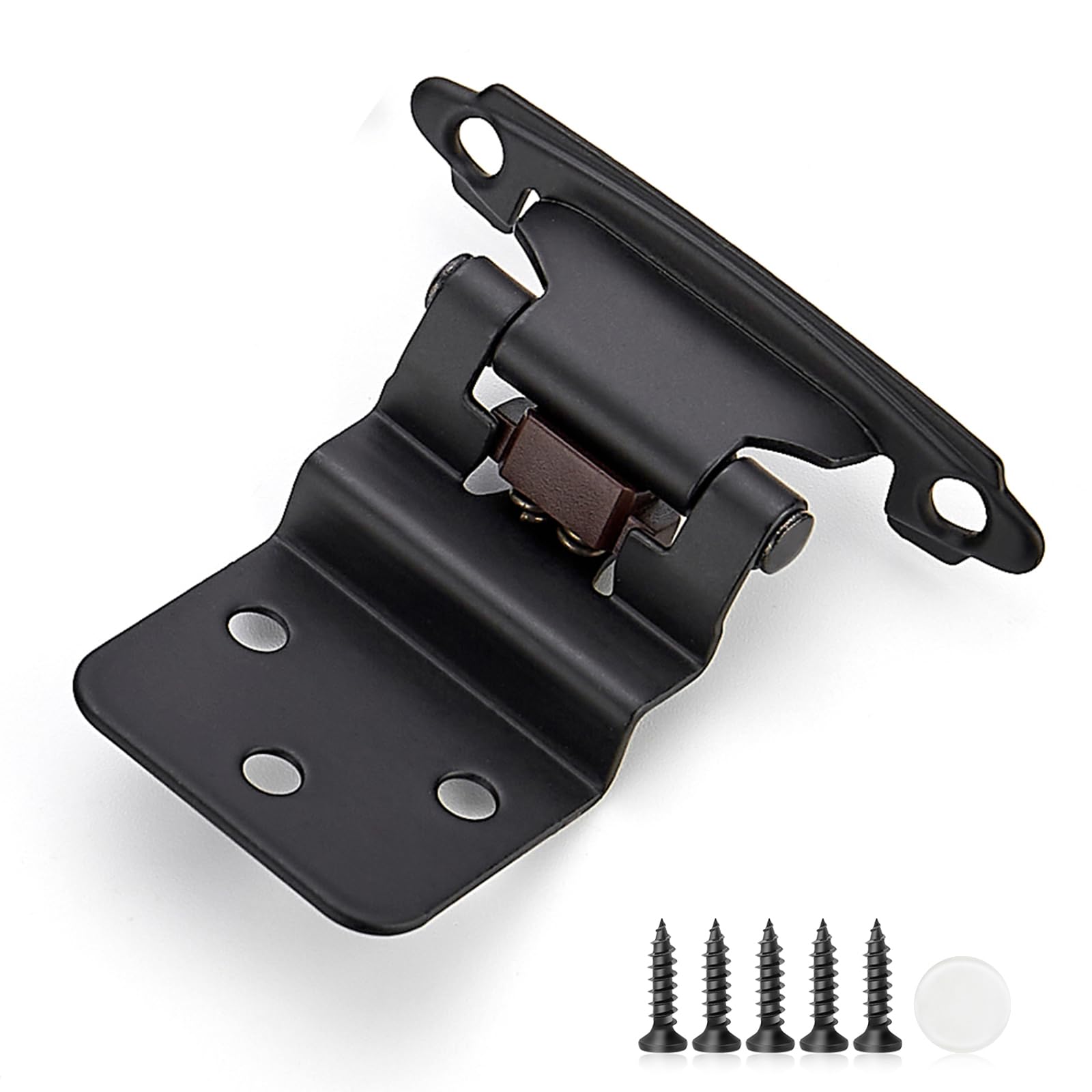 50 Pack 25 Pair Black Cabinet Hinges - 3/8