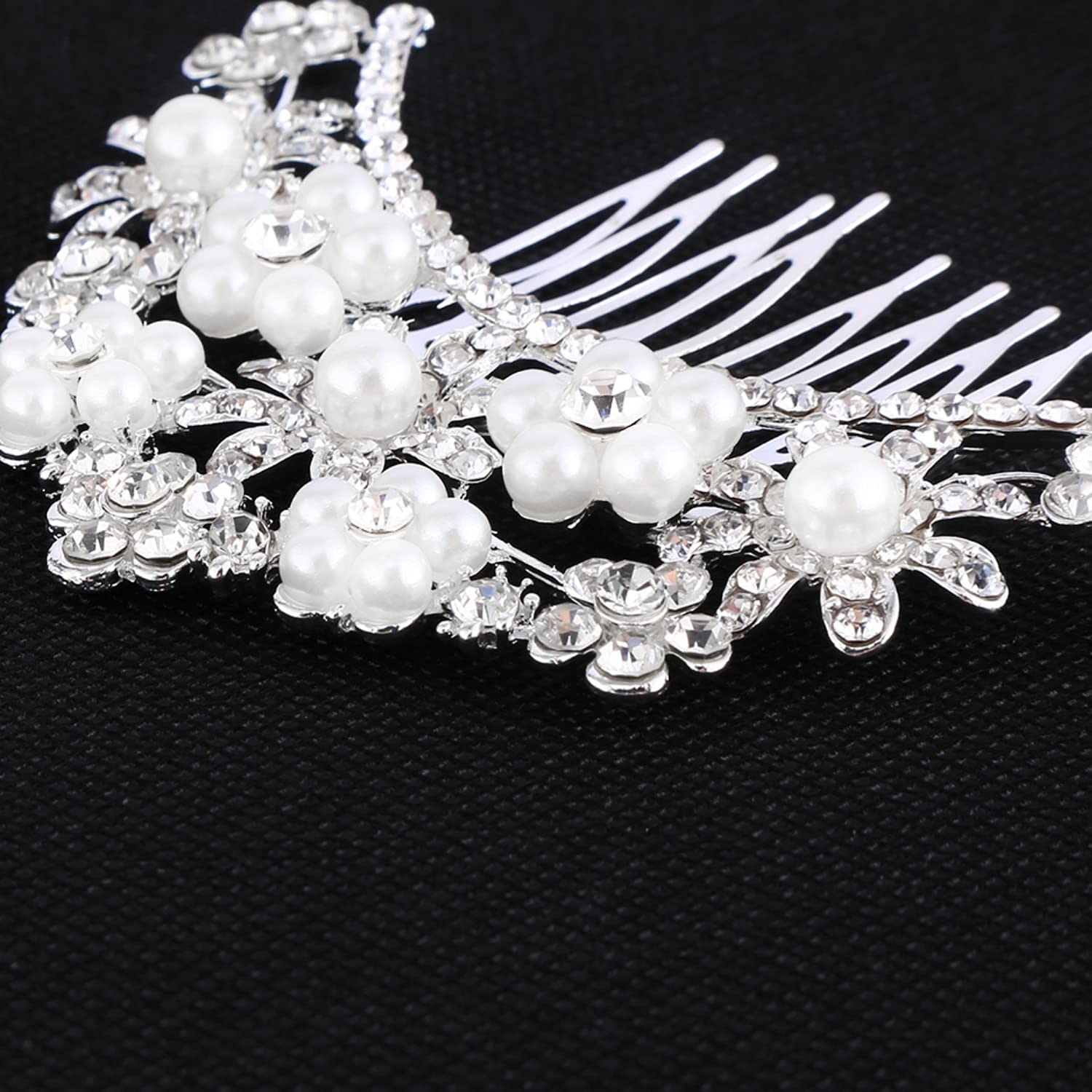 24-Piece Rhinestone Wedding Hair Comb Set with Pearl Hair Clips - U-Shaped Bridal Hair Pins for Brides & Bridesmaids - Perfect for Weddings, Prom, Parties & Special Occasions