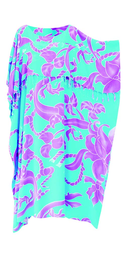 Celtic Maya Batik Long Kaftan for Women - Stylish Beach Cover Up, Boho Summer Dress, Perfect for Vacations, Pool Parties & Resort Wear