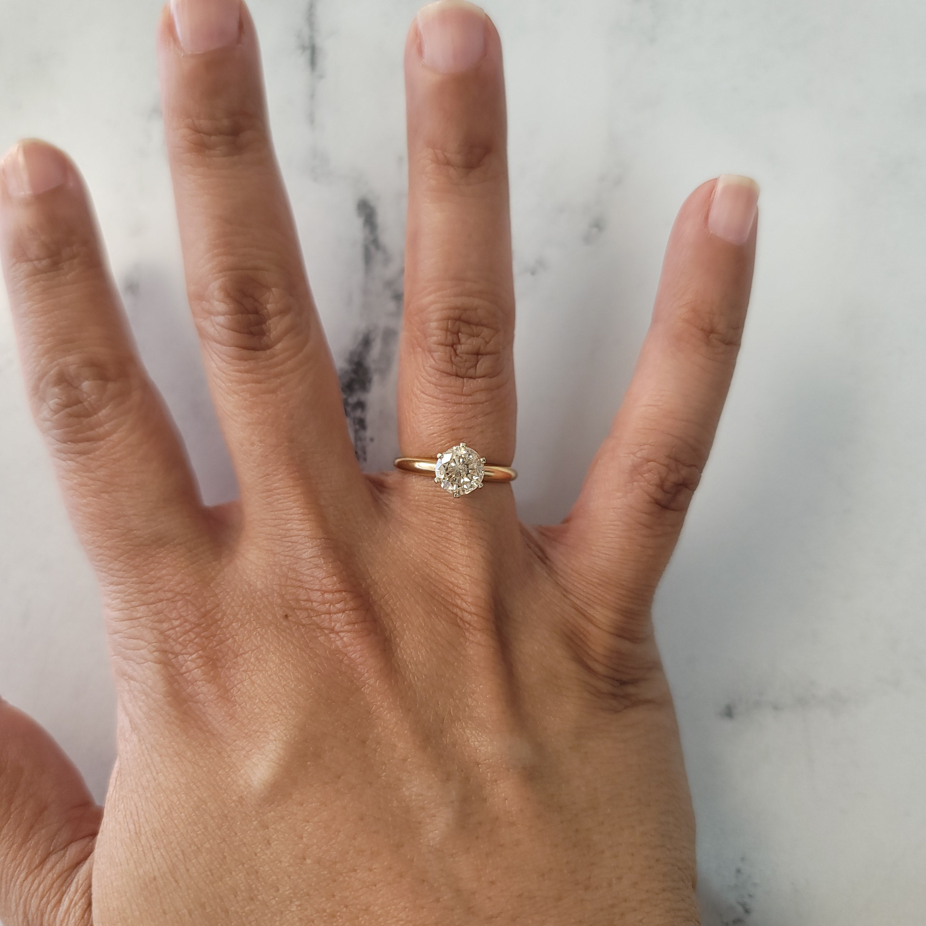 1.21cttw One Carat Brilliant Solitaire Diamond Engagement Ring - 14K White Gold Wedding Band for Her, Perfect Proposal Gift & Anniversary Jewelry