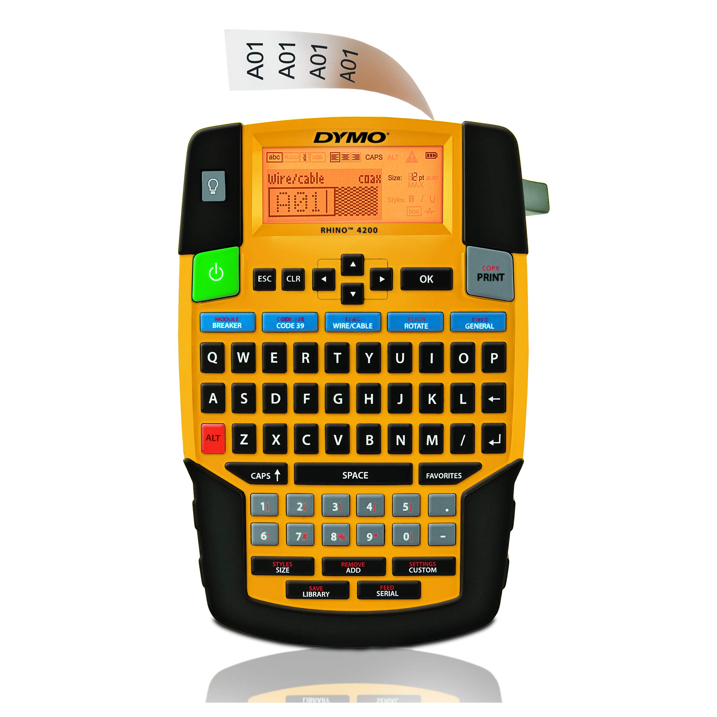 DYMO Rhino 4200 Label Maker (1801611) - Industrial Label Printer for Barcodes, Shipping & Organization | Perfect for Warehouses, Offices & Home Use