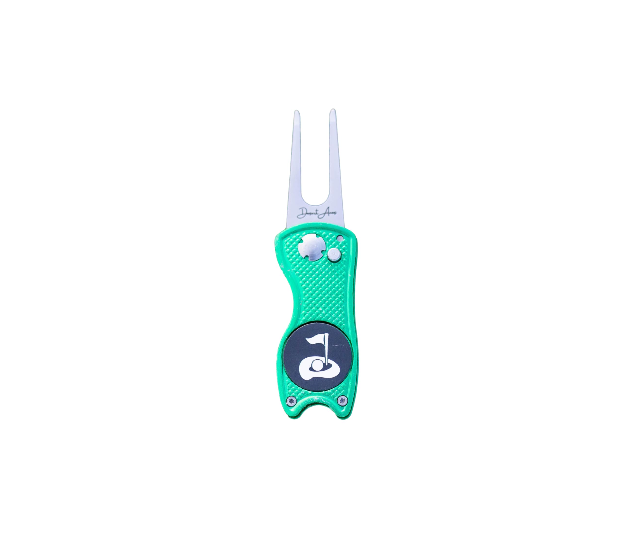 Metal Golf Divot Repair Tool with Ball Marker & Clip - for Golf Course & Practice