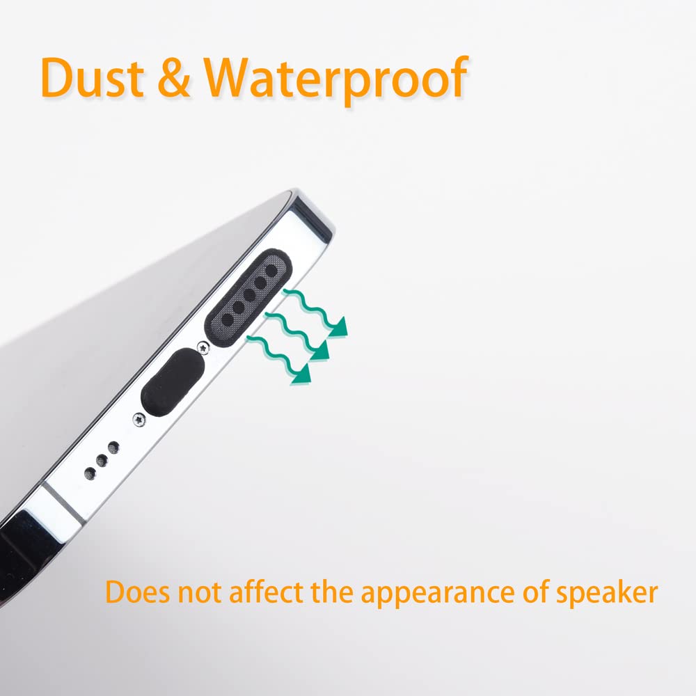 121Pcs Phone Speaker Stickers - Dustproof Mesh Protector & Loudspeaker Cover Anti-Dust Kit with Tweezer, Cleaning Swab & Dust Plug for All Smartphones - Perfect for Travel, Gym & Outdoor Activities