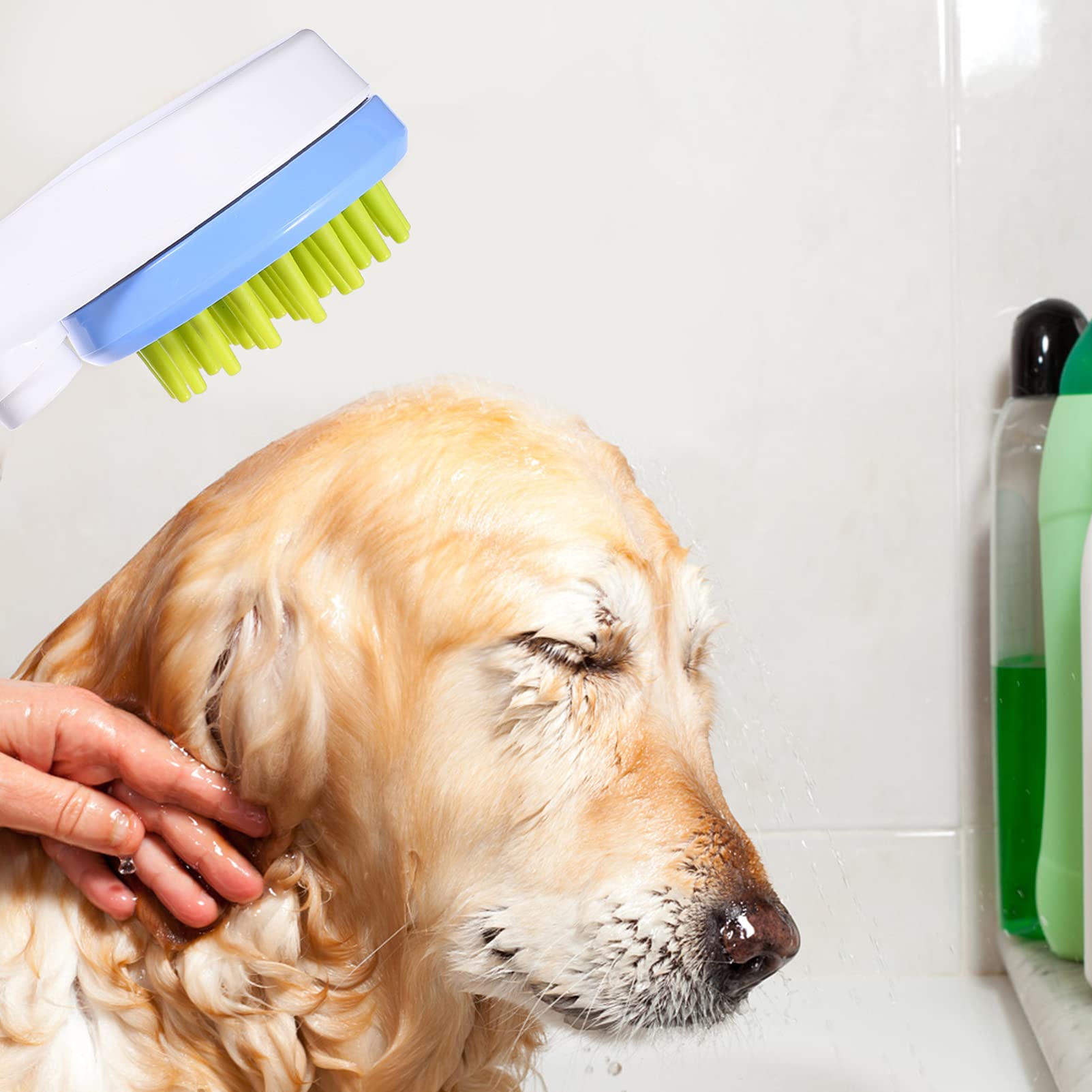 Balacoo Pet Shower Brush - Dog Grooming Comb & Massage Scrubber for Bath Time, Puppy Shower Sprayer with Ergonomic Handle - Perfect for Dog Wash, Puppy Bath & Pet Spa Days