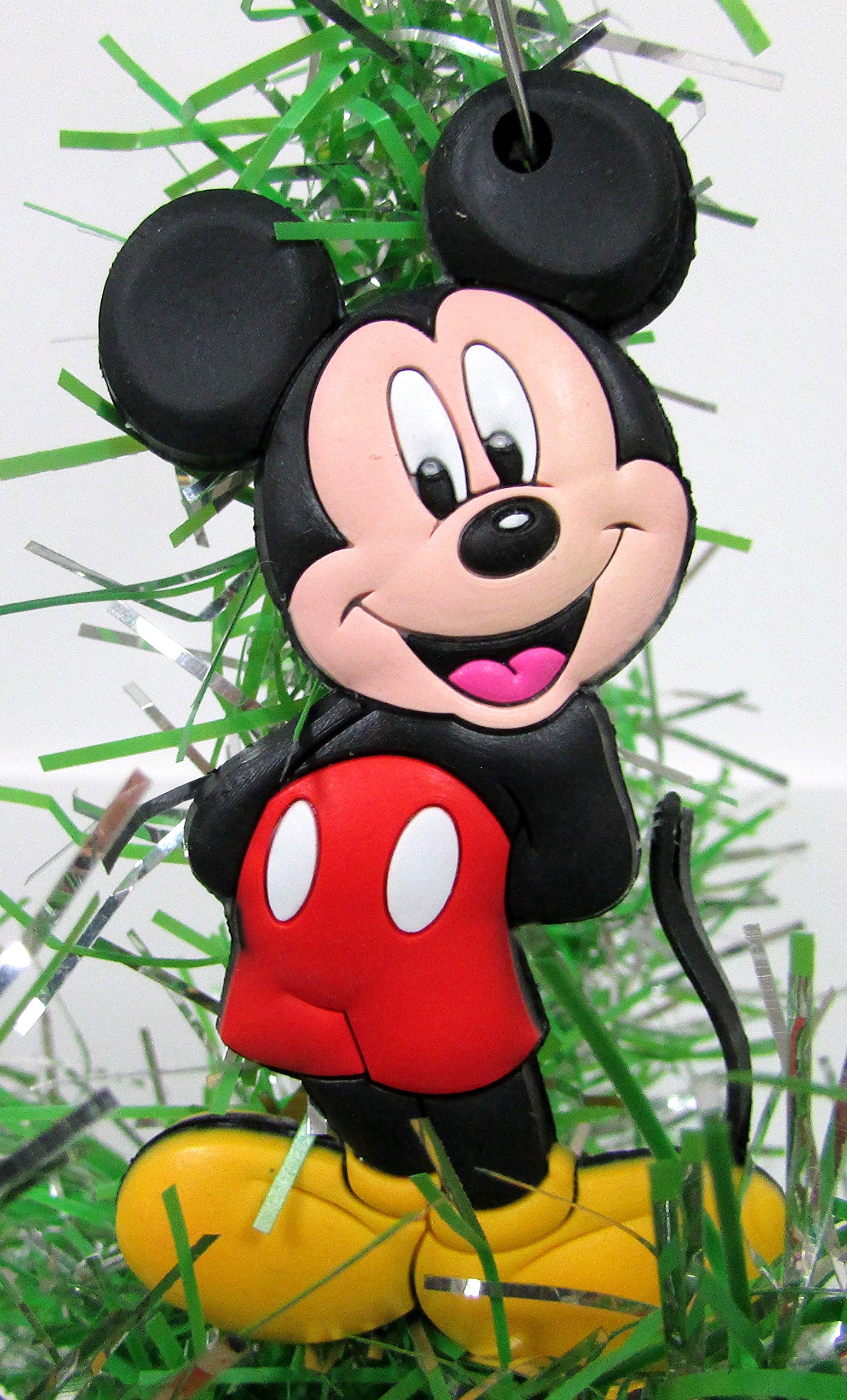 Disney Mickey Mouse 6-Piece Christmas Ornament Set - Shatterproof Plastic Decorations Featuring Mickey, Minnie, Donald, Daisy, Goofy & Pluto - Perfect for Kids' Room, Christmas Tree Decor & Disney Themed Parties