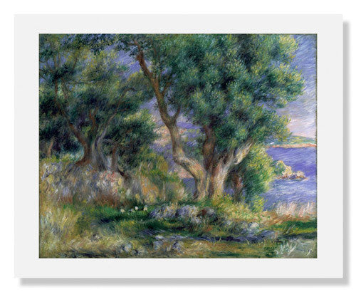 Pierre Auguste Renoir Landscape on the Coast Painting - Famous Impressionist Artwork for Home & Office Decor