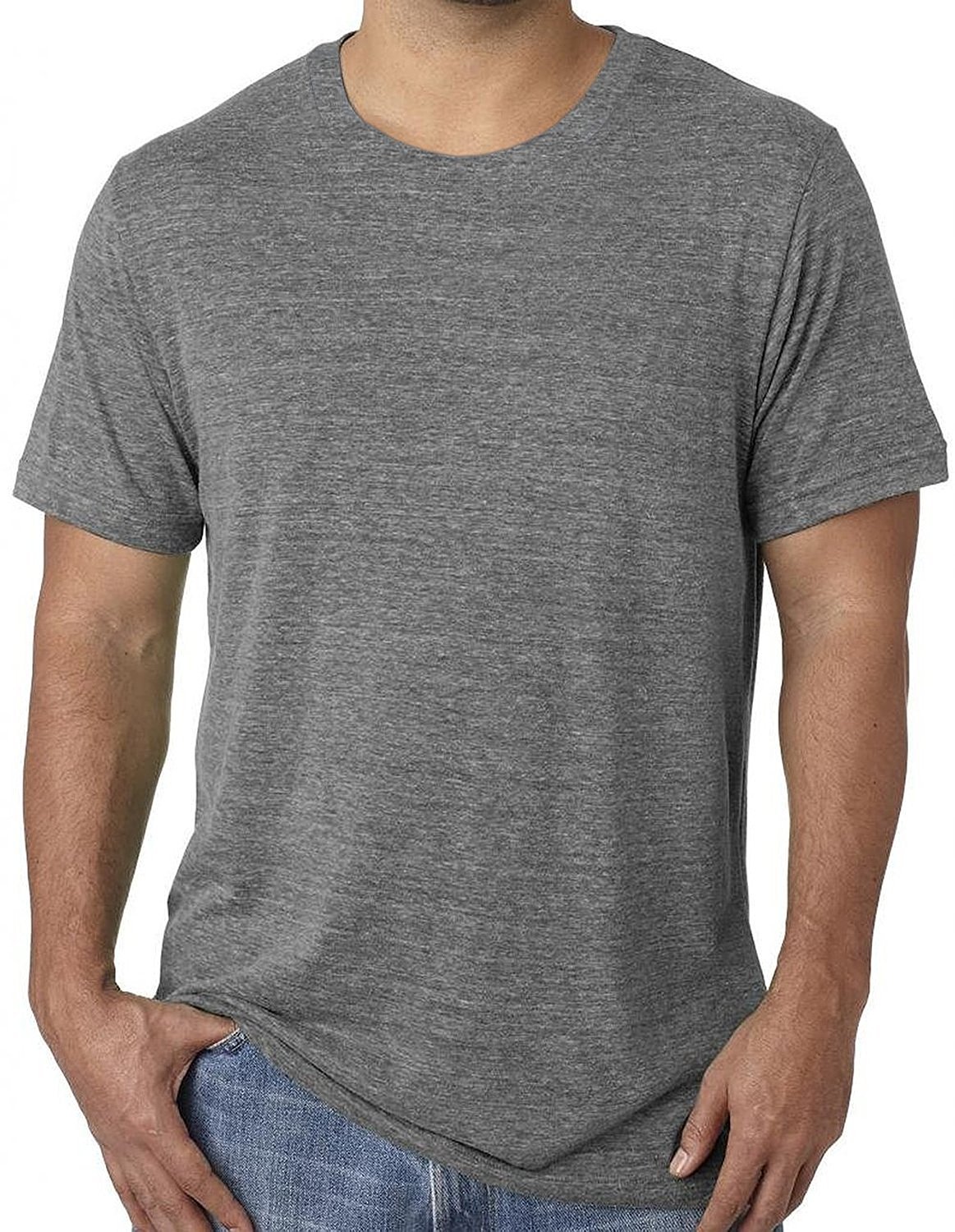 Men's Tri-Blend Round Neck T-Shirt - Soft Cotton Polyester Spandex Tee for Yoga, Dance & Everyday Wear | Comfortable Casual Shirt for Gym, Lounge & Street Style