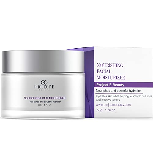 Project E Beauty Anti-Aging Face & Neck Cream - Hydrating Moisturizer for Wrinkles & Fine Lines | Day & Night Nourishing Facial Cream for Smooth Skin | 50g/1.76oz | Perfect for Daily Skincare Routine & Travel