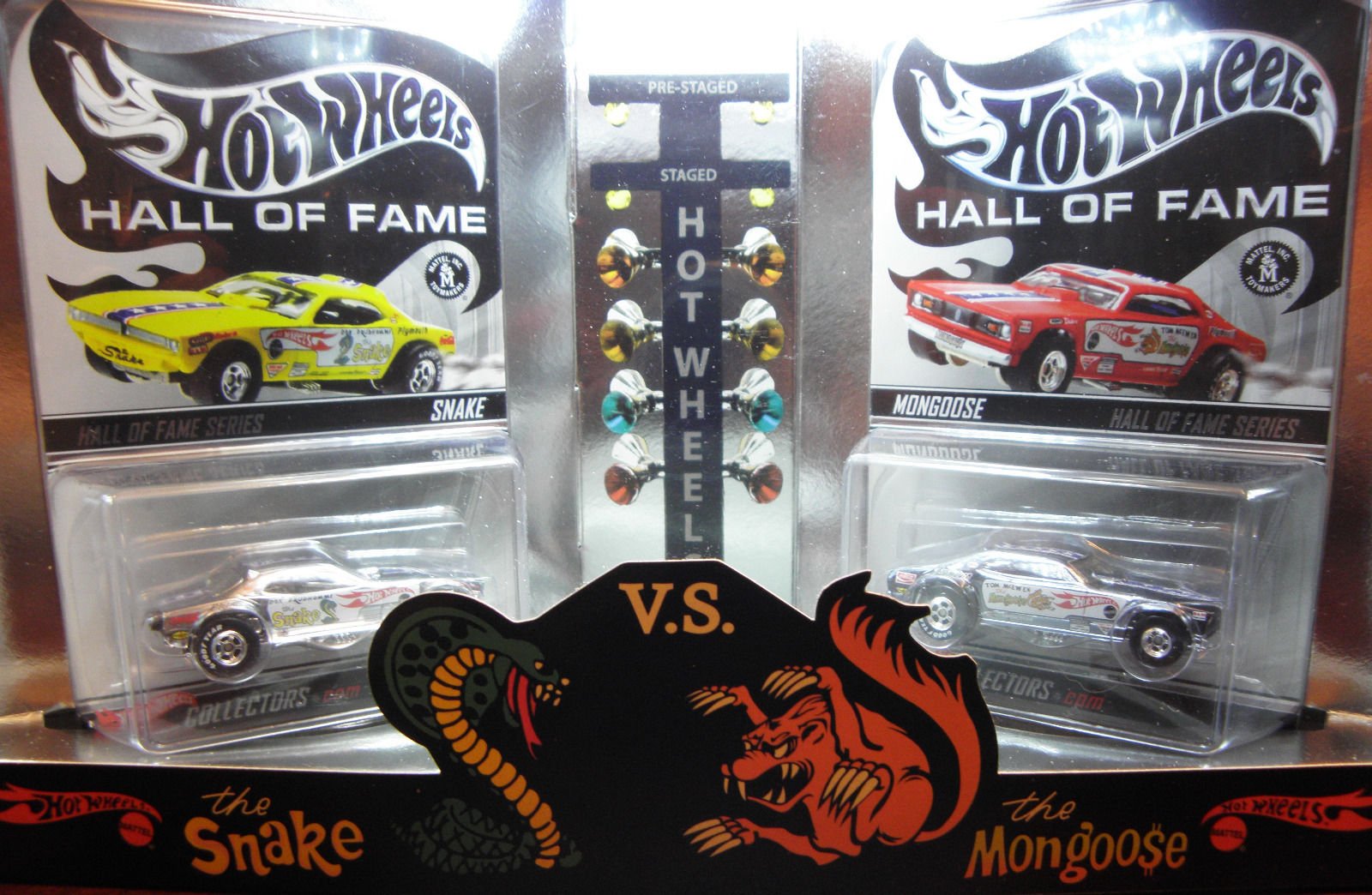 Hot Wheels RedLine Club Limited Edition 05506/10000 - The Snake vs The Mongoose Funny Car Set (Tom McEwen & Don Prudhomme) | Collectible Die-Cast Cars for Display & Racing Fun