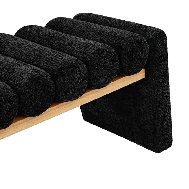 Modern Functional Bench with Solid Wood Seat Frame - Stylish Entryway, Living Room, or Bedroom Seating - Durable & Comfortable for Home Decor