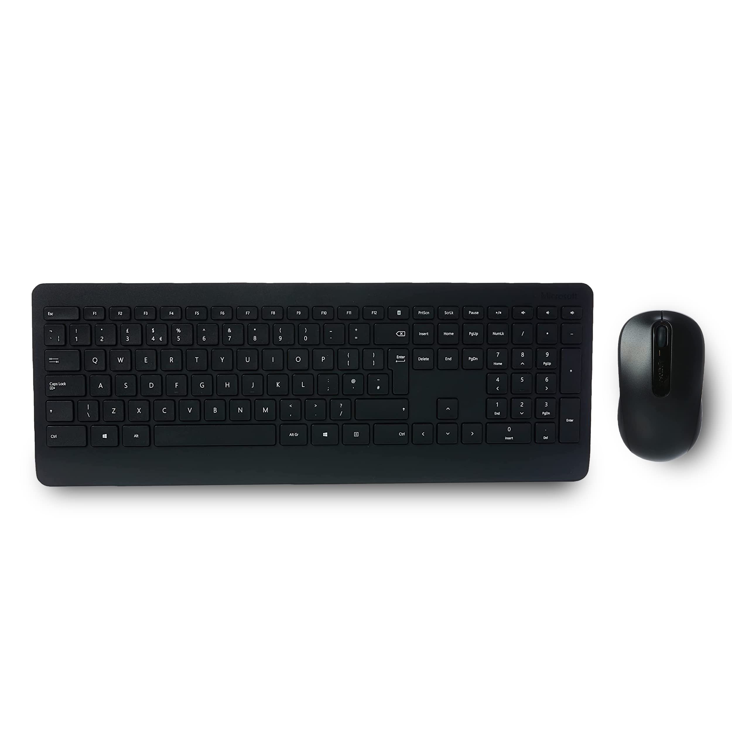 Microsoft Wireless Keyboard & Mouse Combo - Ergonomic Desktop 900 Keyboard with USB Receiver for Windows & Mac Computers (Black) - Perfect for Home Office, Gaming & Productivity Workspaces