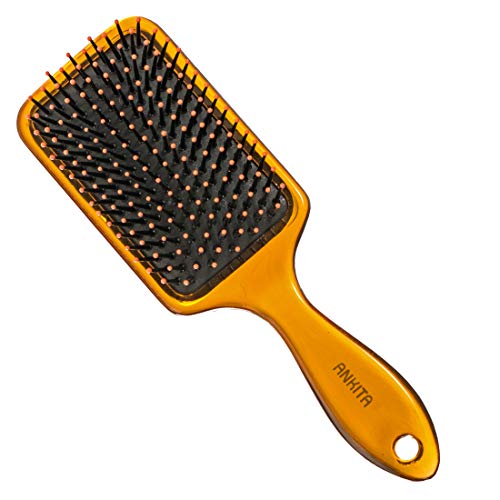 Ankita Mini Paddle Hair Brush - Natural Wooden Detangling Brush for Men & Women - Perfect for Travel, Home, and Salon Use