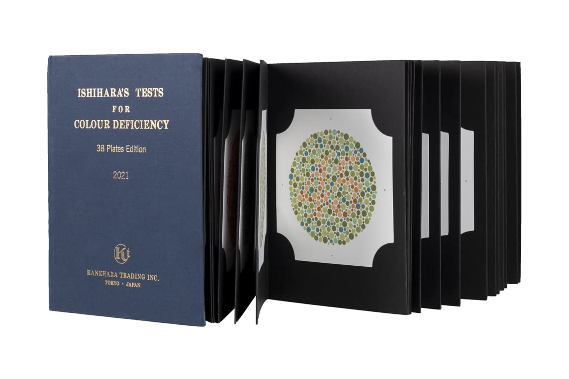 Ishihara 38 Plate Color Blindness Test Book - Accurate Color Vision Deficiency Test for Adults & Kids | Perfect for Eye Exams, School Screenings & Occupational Health Tests