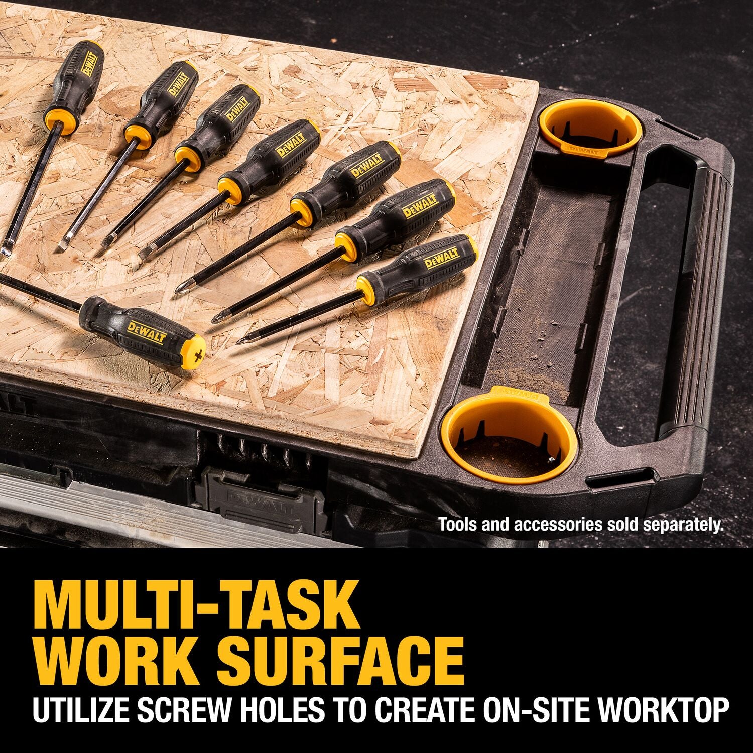 DEWALT DWST60510 DXL 5-in-1 Multi-Purpose Tool Tower - Heavy Duty Workbench for Home Garage & Workshop Organization