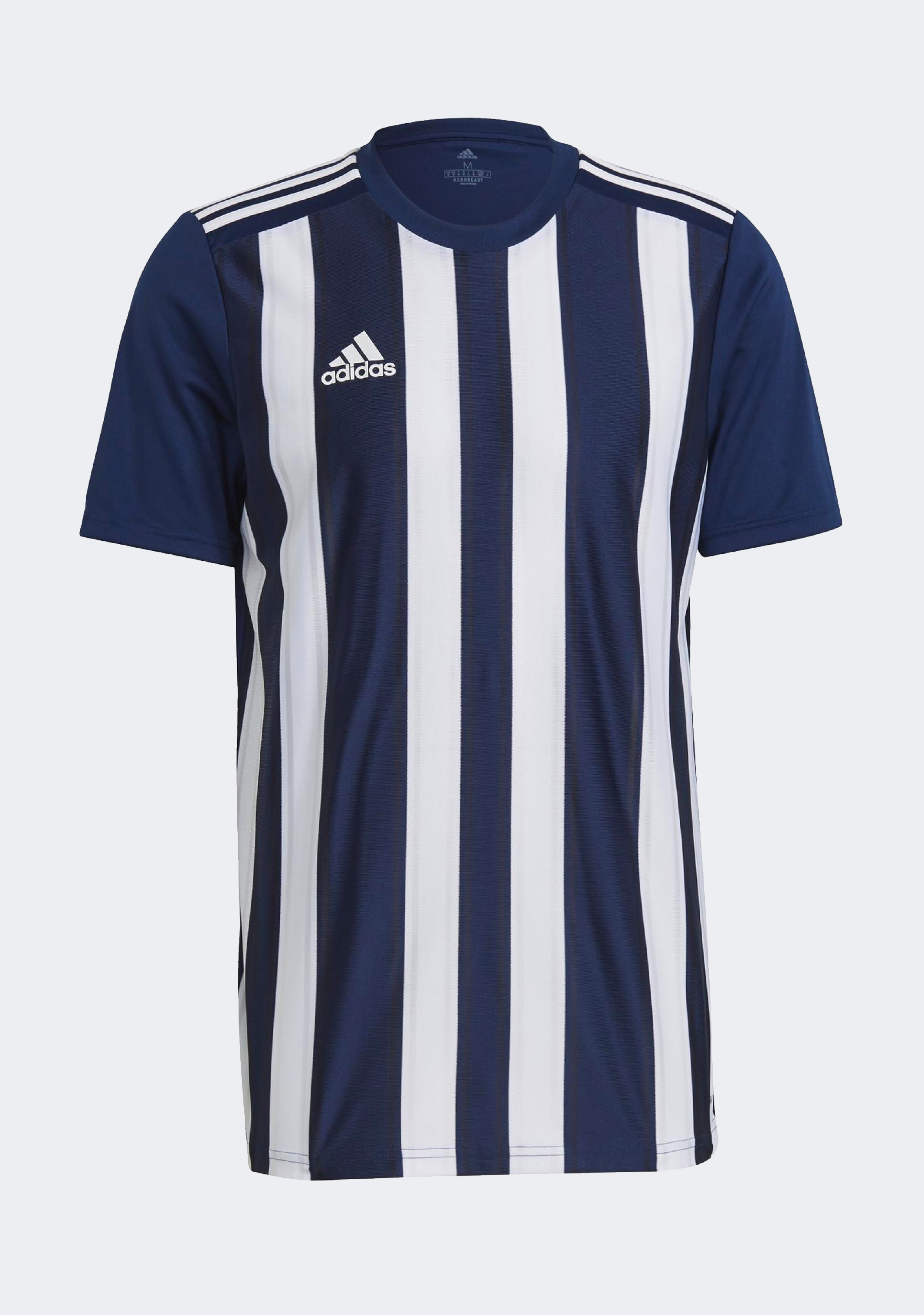 Adidas Men's Striped 21 Jersey - Navy/White - Breathable Athletic Shirt for Running, Gym & Casual Wear
